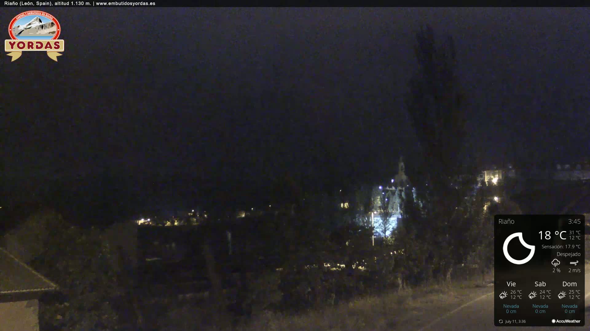 Yordas Peak (Pica Yordas) from Riaño Live Cam - León, Castile&León, Spain