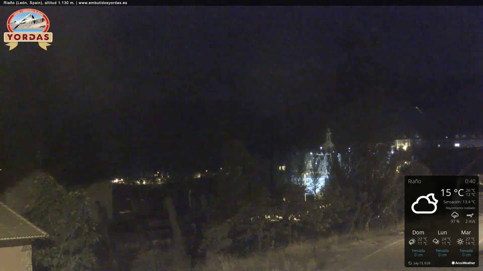 Yordas Peak (Pica Yordas) from Riaño Live Cam - León, Castile&León, Spain