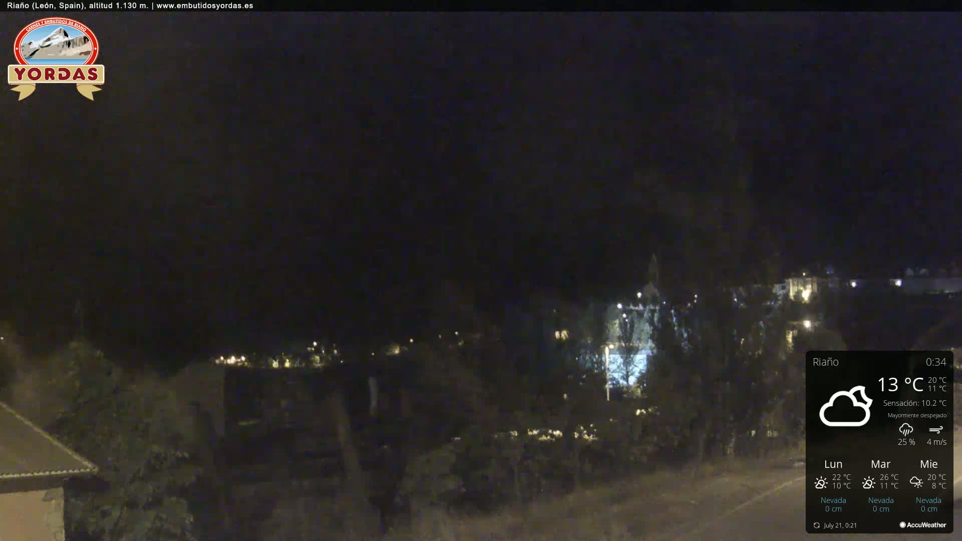 Yordas Peak (Pica Yordas) from Riaño Live Cam - León, Castile&León, Spain