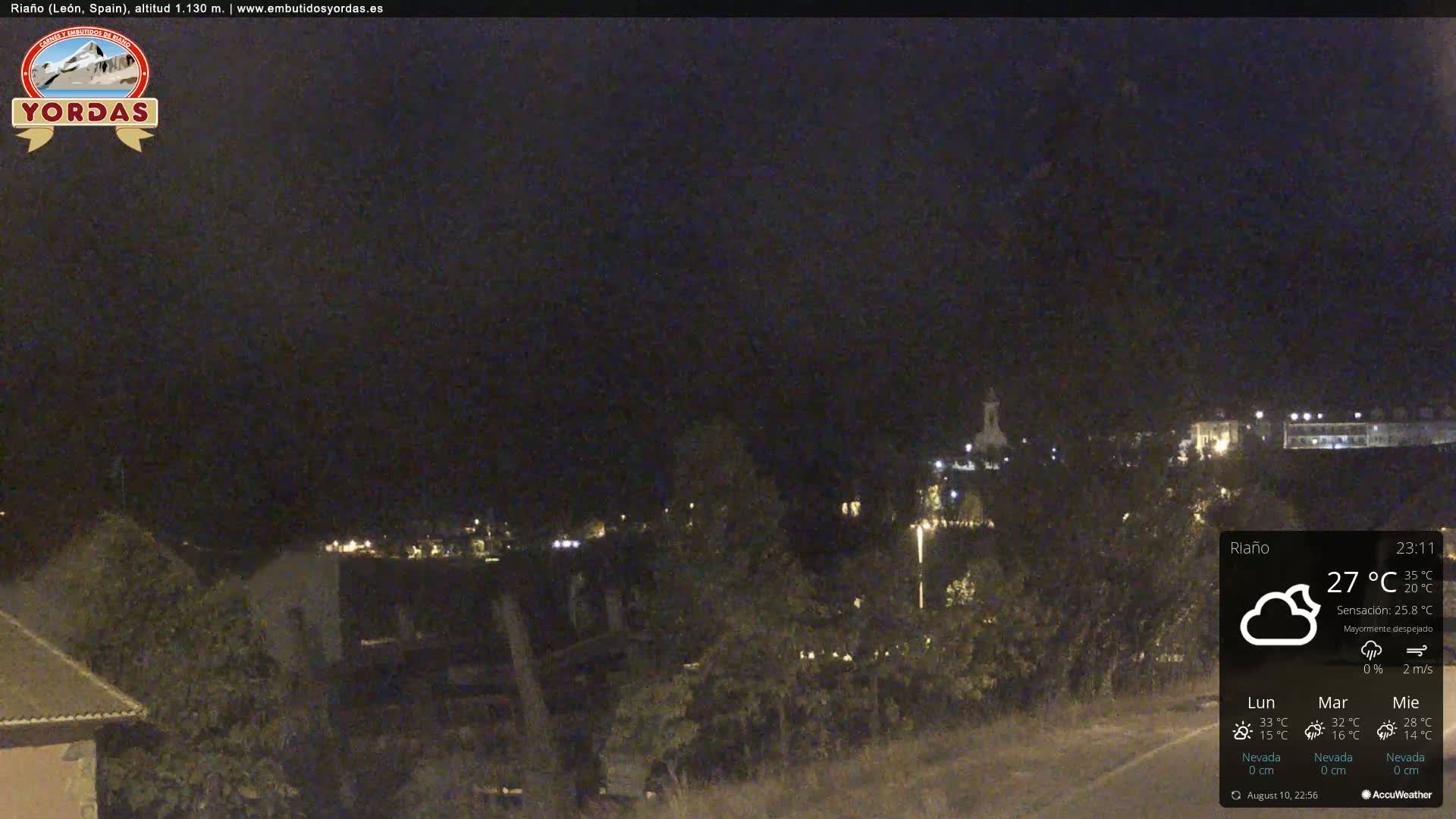 Yordas Peak (Pica Yordas) from Riaño Live Cam - León, Castile&León, Spain