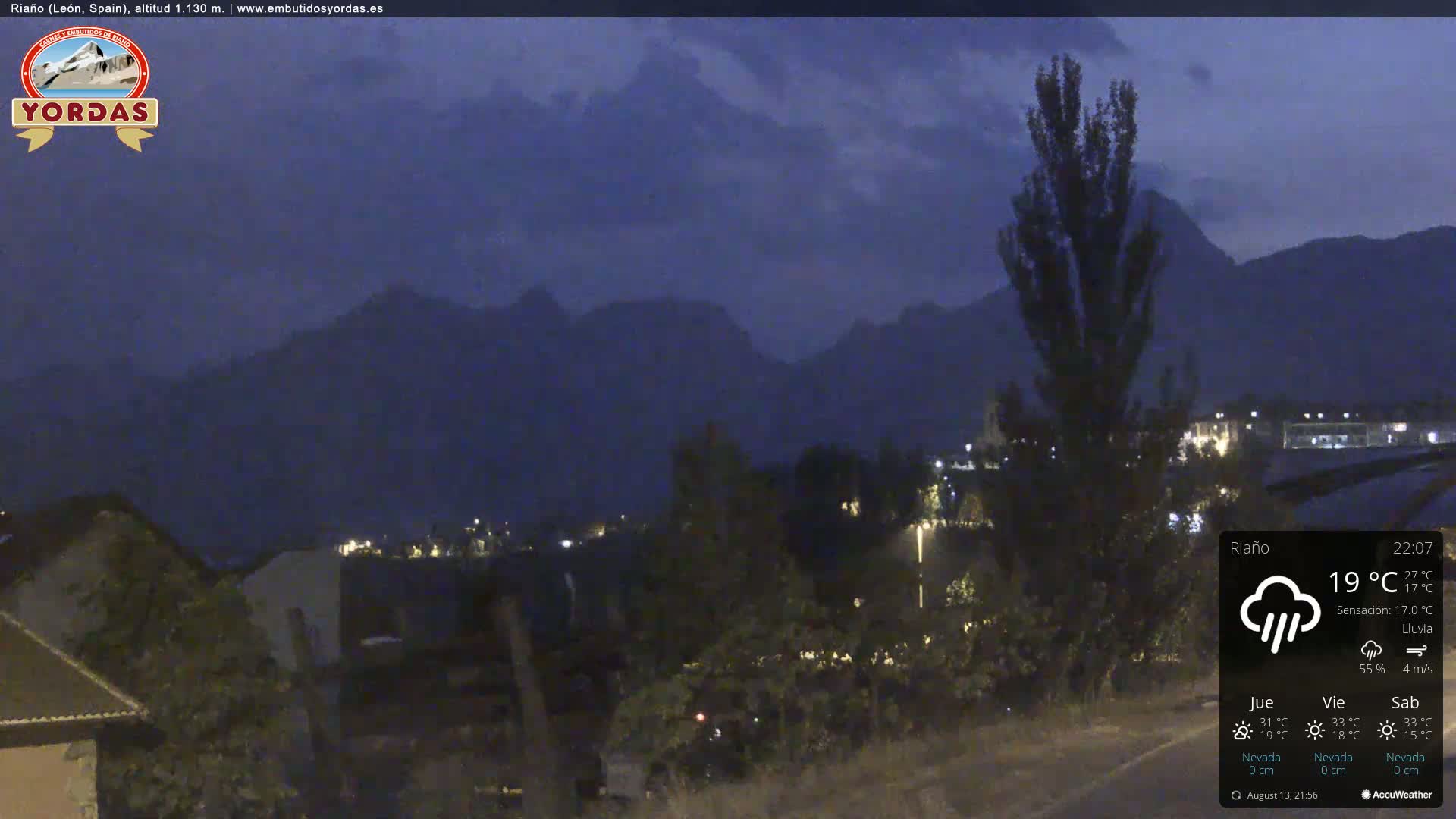 Yordas Peak (Pica Yordas) from Riaño Live Cam - León, Castile&León, Spain