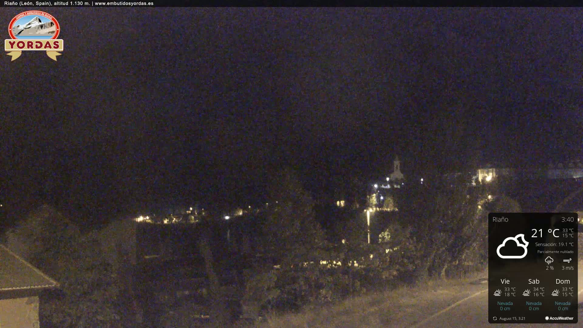 Yordas Peak (Pica Yordas) from Riaño Live Cam - León, Castile&León, Spain