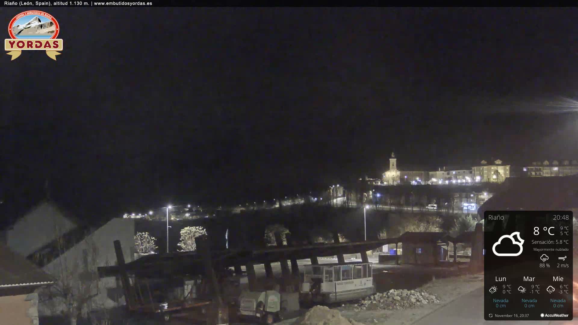 Yordas Peak (Pica Yordas) from Riaño Live Cam - León, Castile&León, Spain