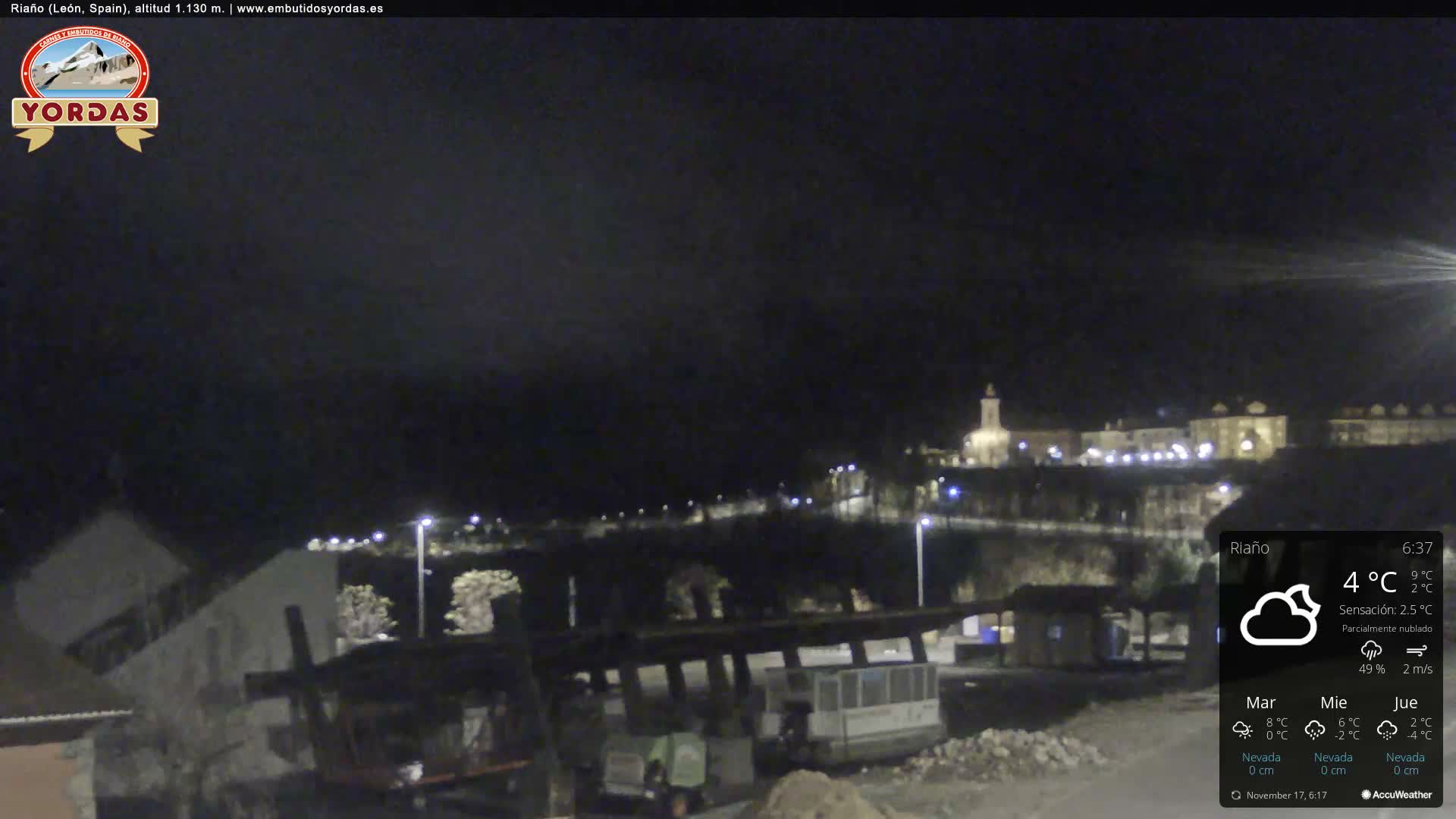 Yordas Peak (Pica Yordas) from Riaño Live Cam - León, Castile&León, Spain