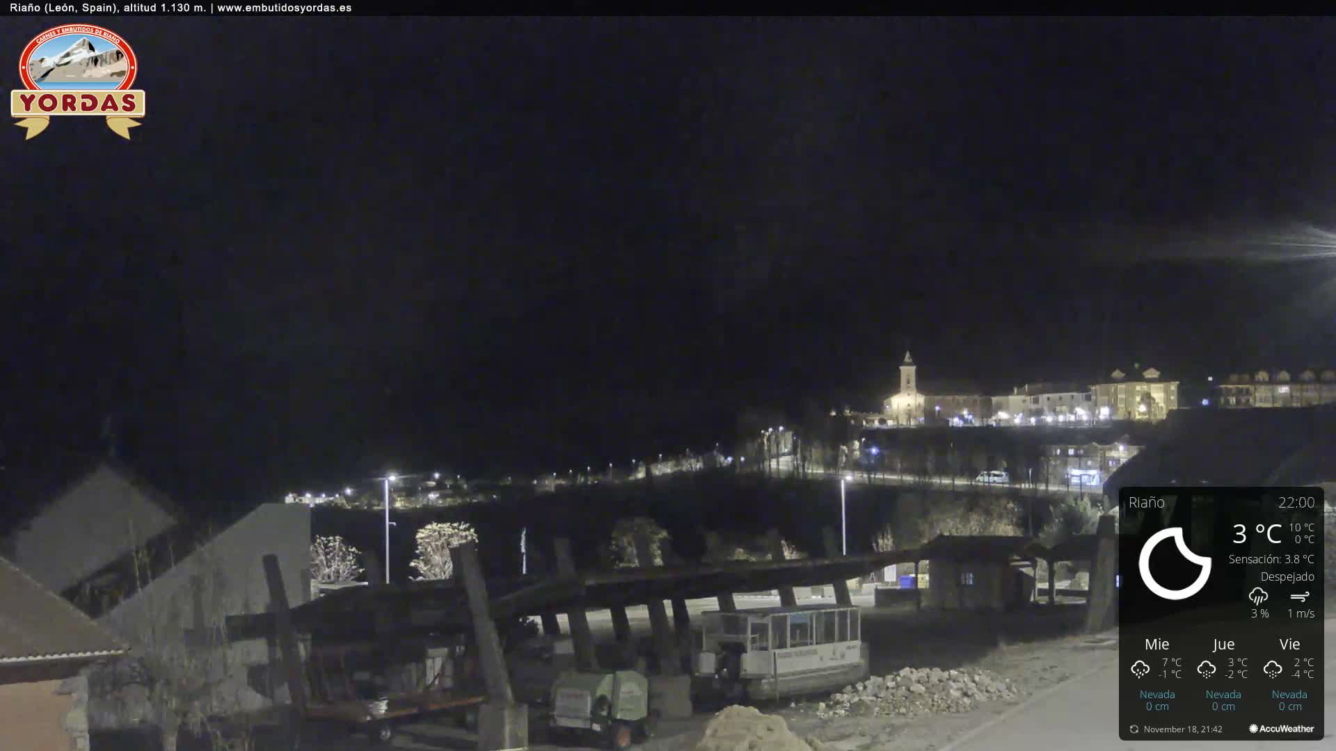 Yordas Peak (Pica Yordas) from Riaño Live Cam - León, Castile&León, Spain