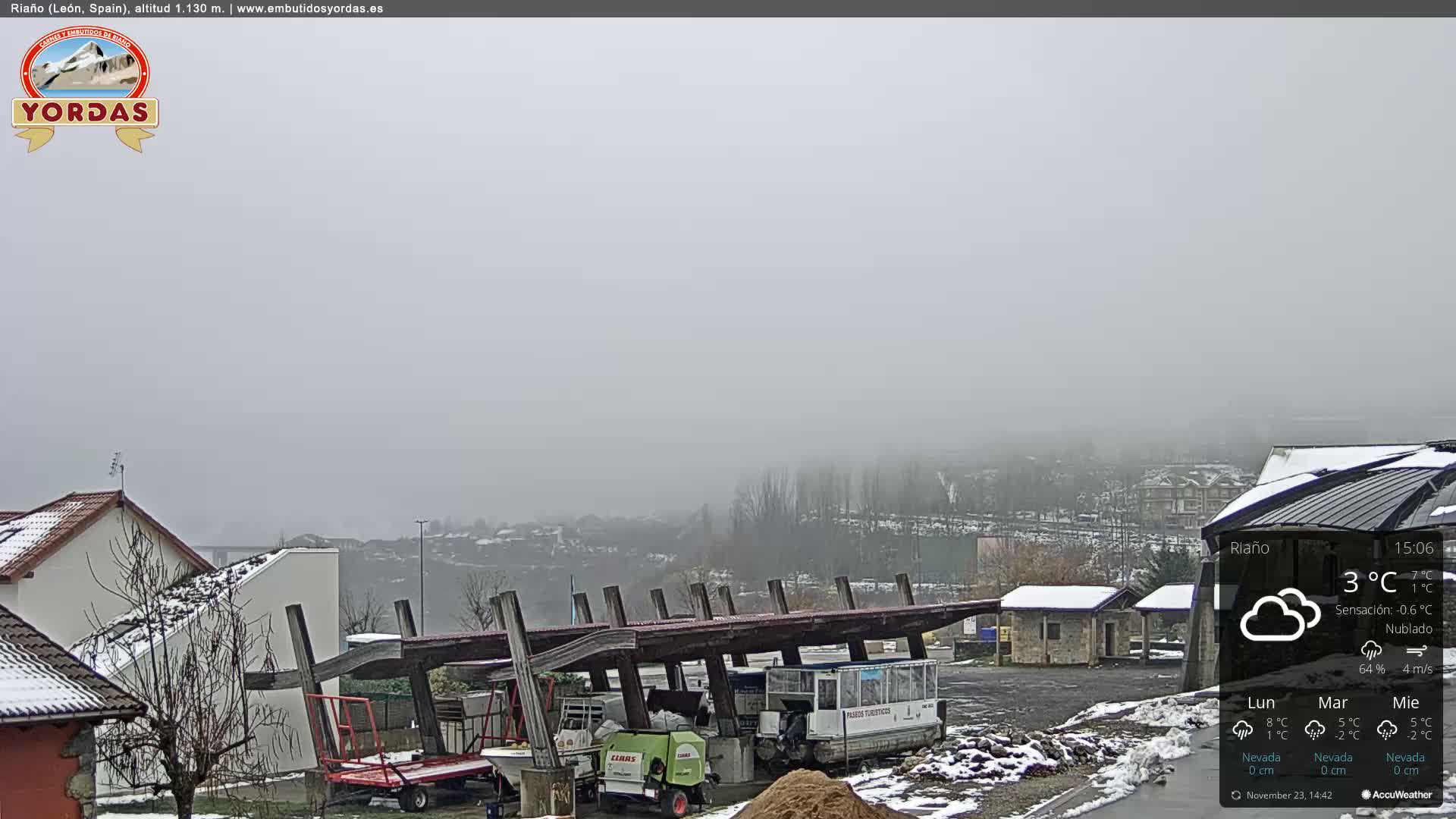Yordas Peak (Pica Yordas) from Riaño Live Cam - León, Castile&León, Spain