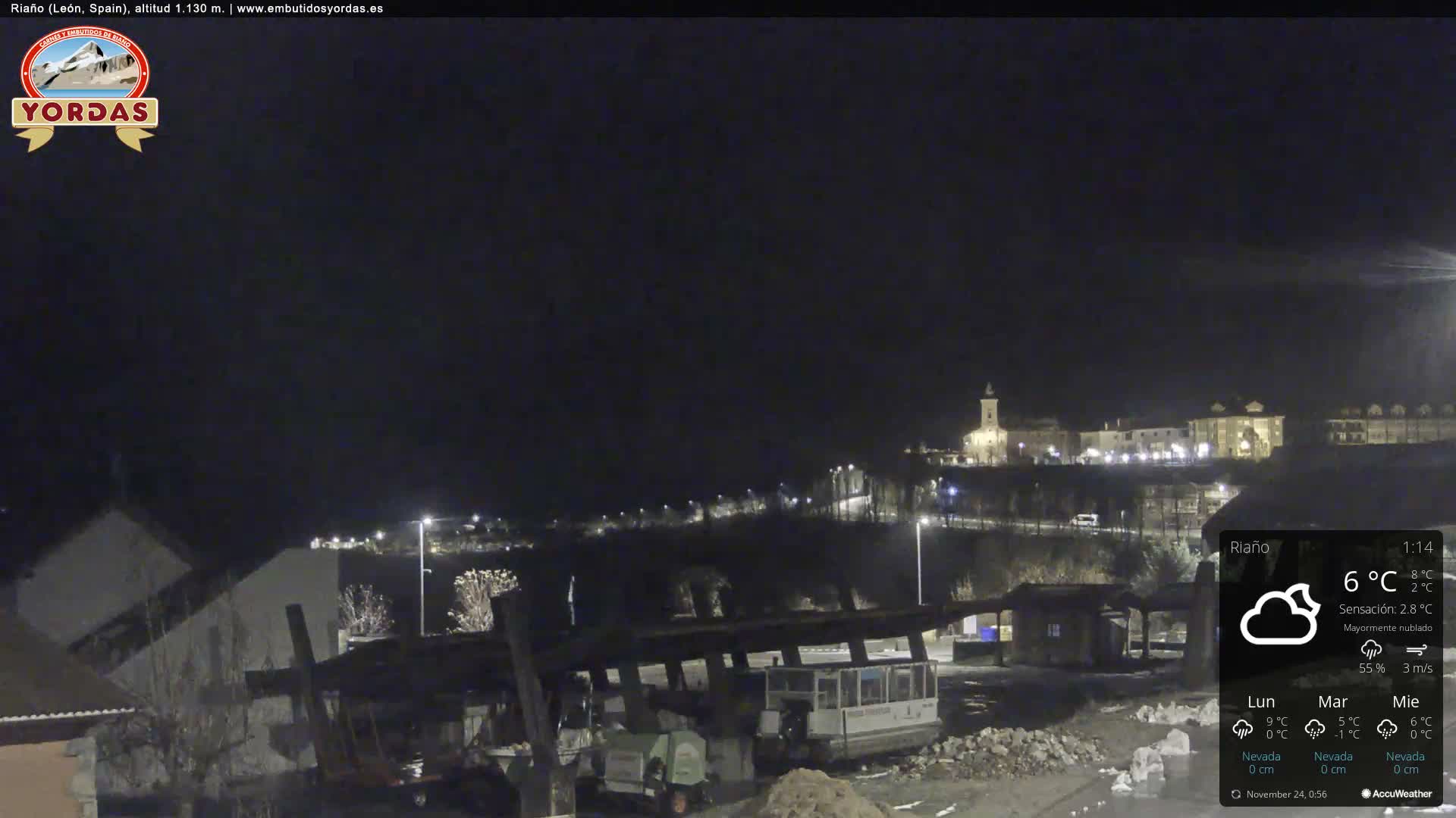 Yordas Peak (Pica Yordas) from Riaño Live Cam - León, Castile&León, Spain