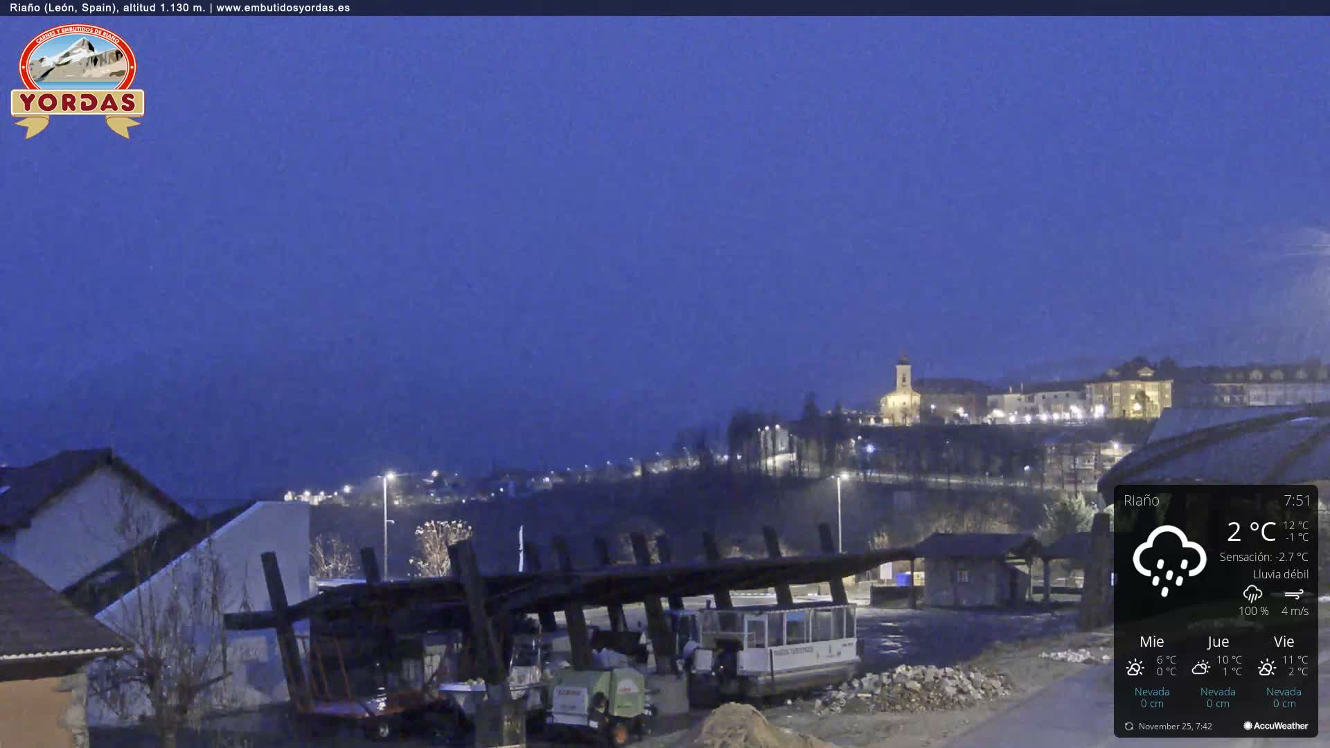 Yordas Peak (Pica Yordas) from Riaño Live Cam - León, Castile&León, Spain