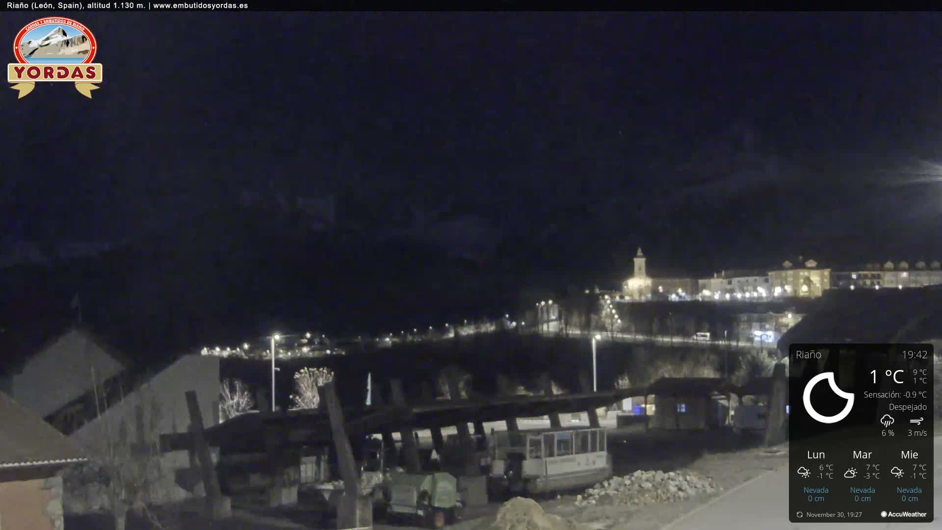Yordas Peak (Pica Yordas) from Riaño Live Cam - León, Castile&León, Spain