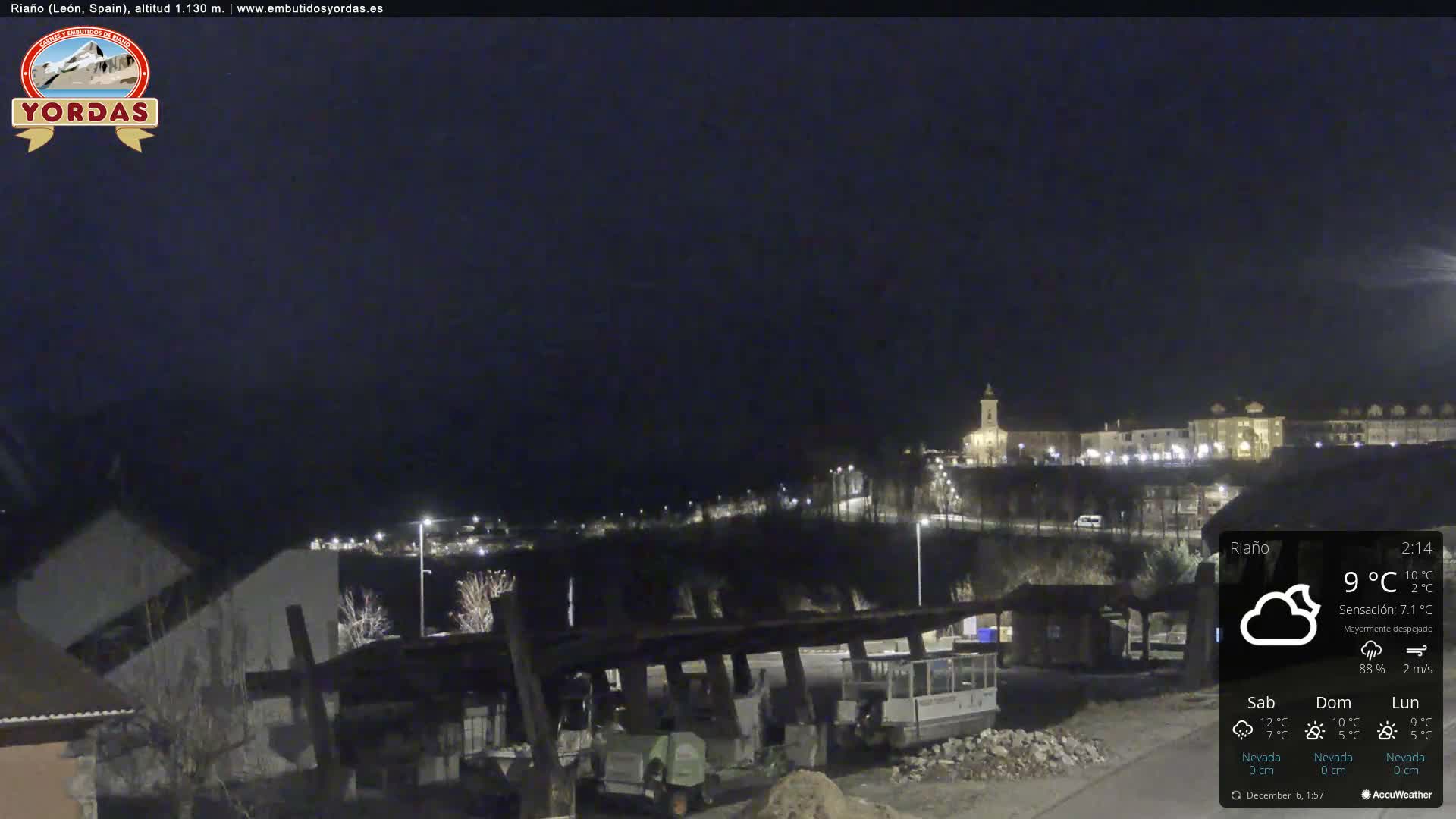 Yordas Peak (Pica Yordas) from Riaño Live Cam - León, Castile&León, Spain