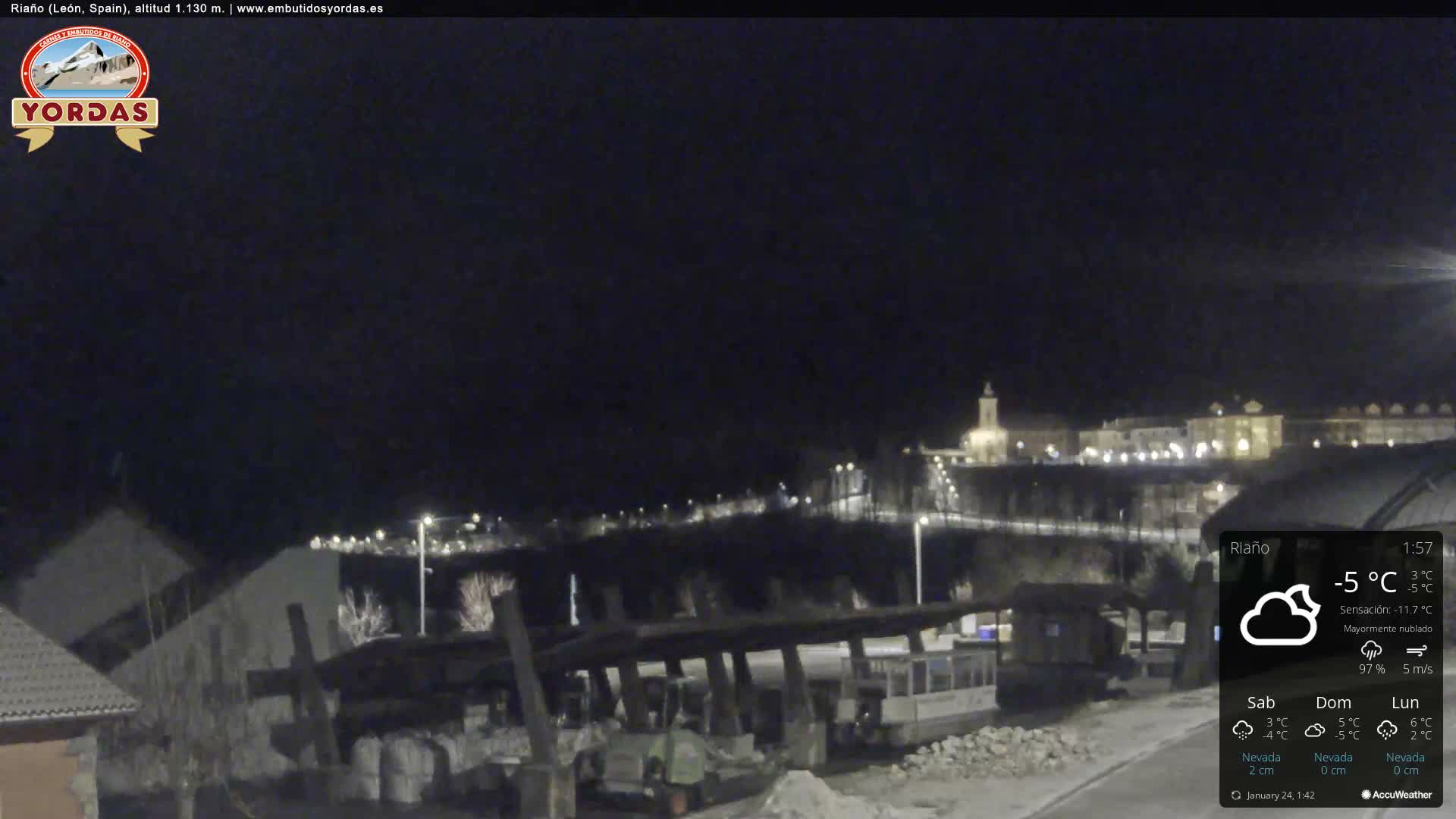 Yordas Peak (Pica Yordas) from Riaño Live Cam - León, Castile&León, Spain
