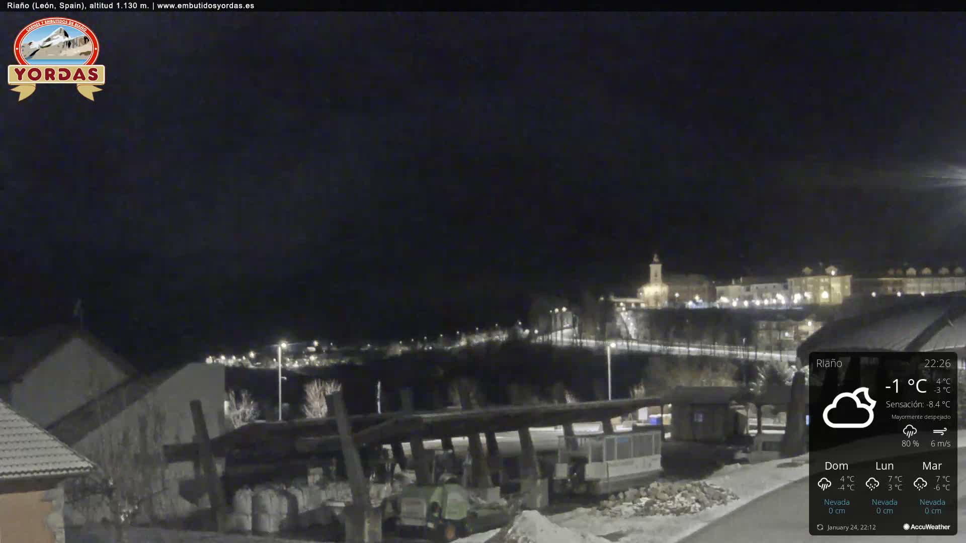 Yordas Peak (Pica Yordas) from Riaño Live Cam - León, Castile&León, Spain