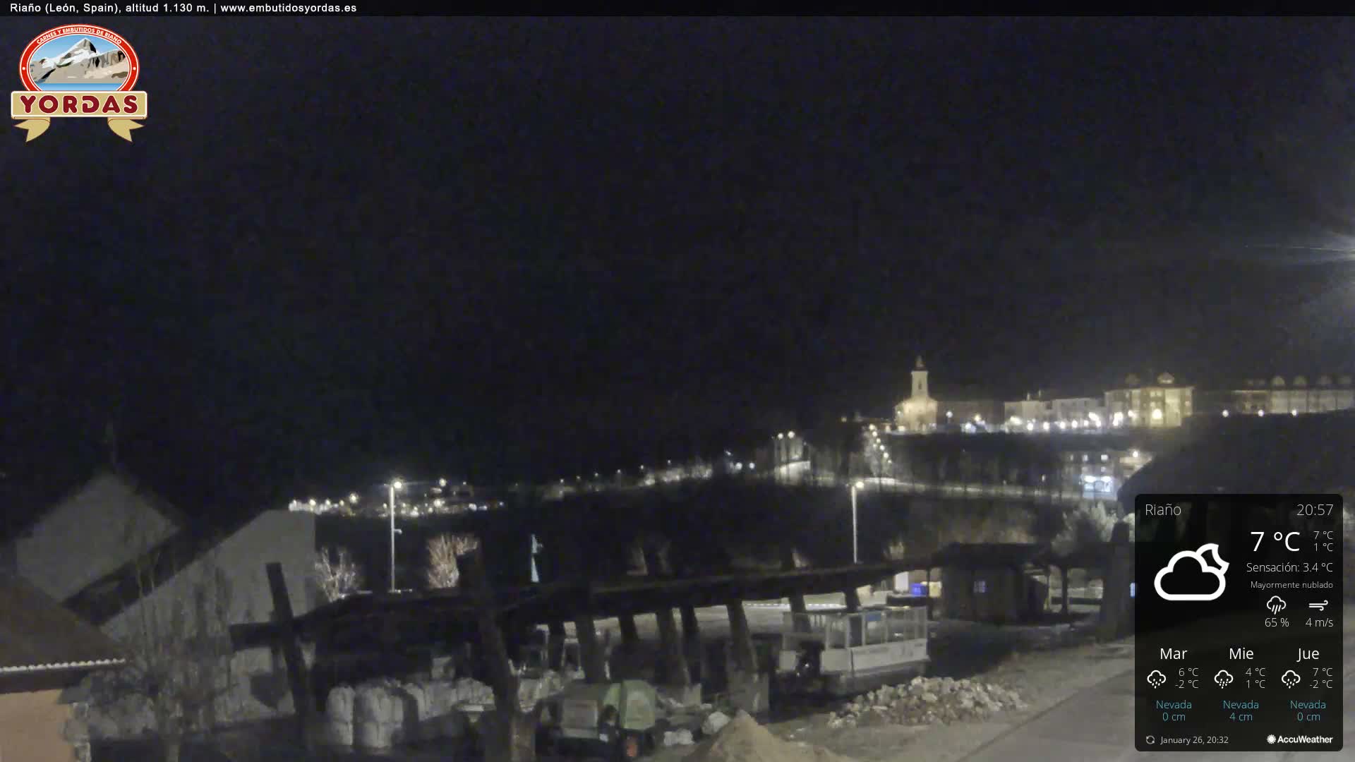 Yordas Peak (Pica Yordas) from Riaño Live Cam - León, Castile&León, Spain