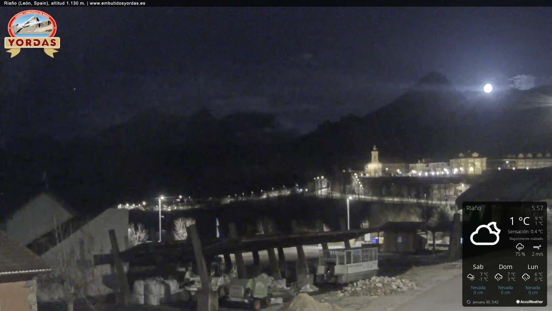 Yordas Peak (Pica Yordas) from Riaño Live Cam - León, Castile&León, Spain