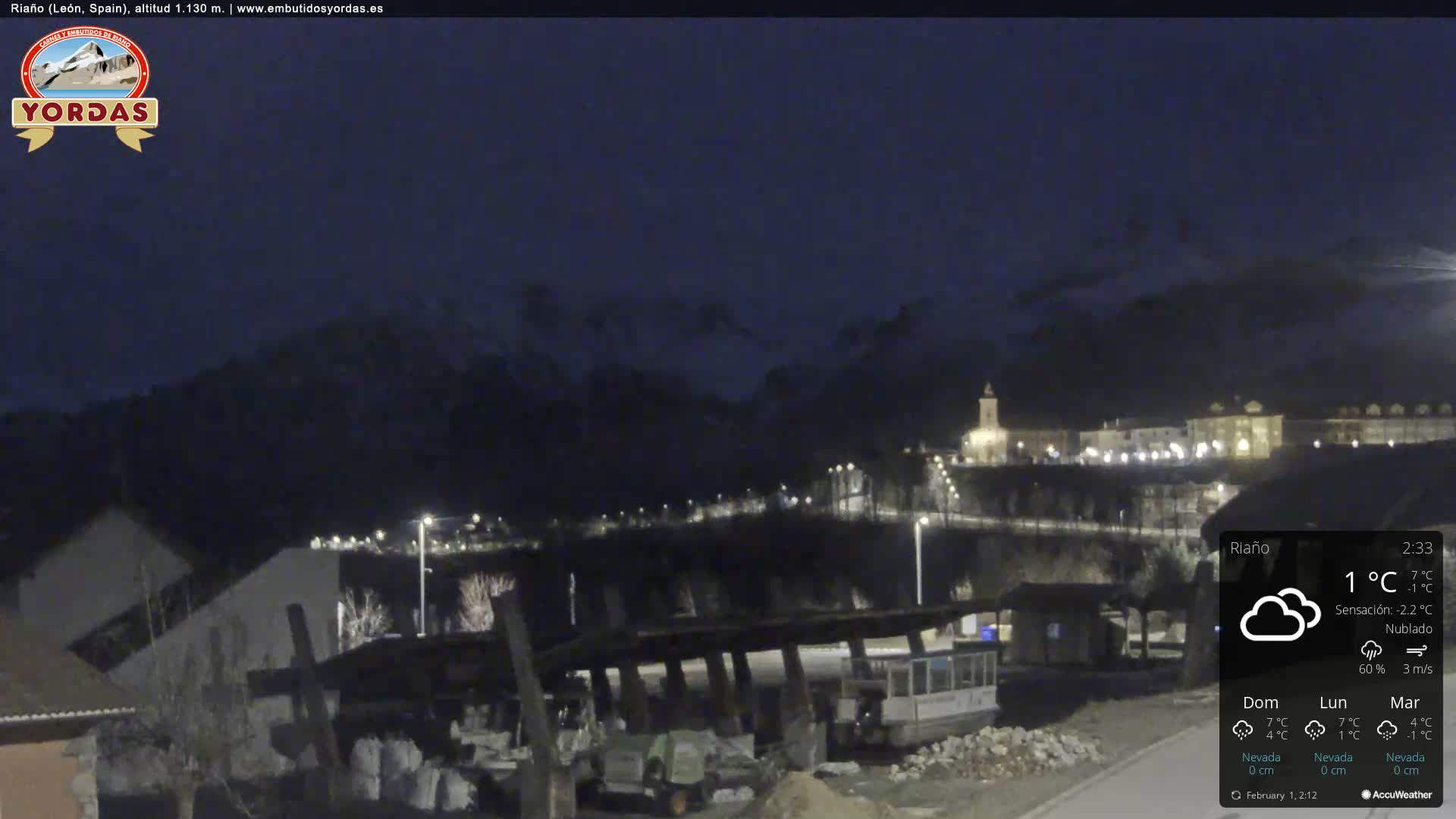 Yordas Peak (Pica Yordas) from Riaño Live Cam - León, Castile&León, Spain
