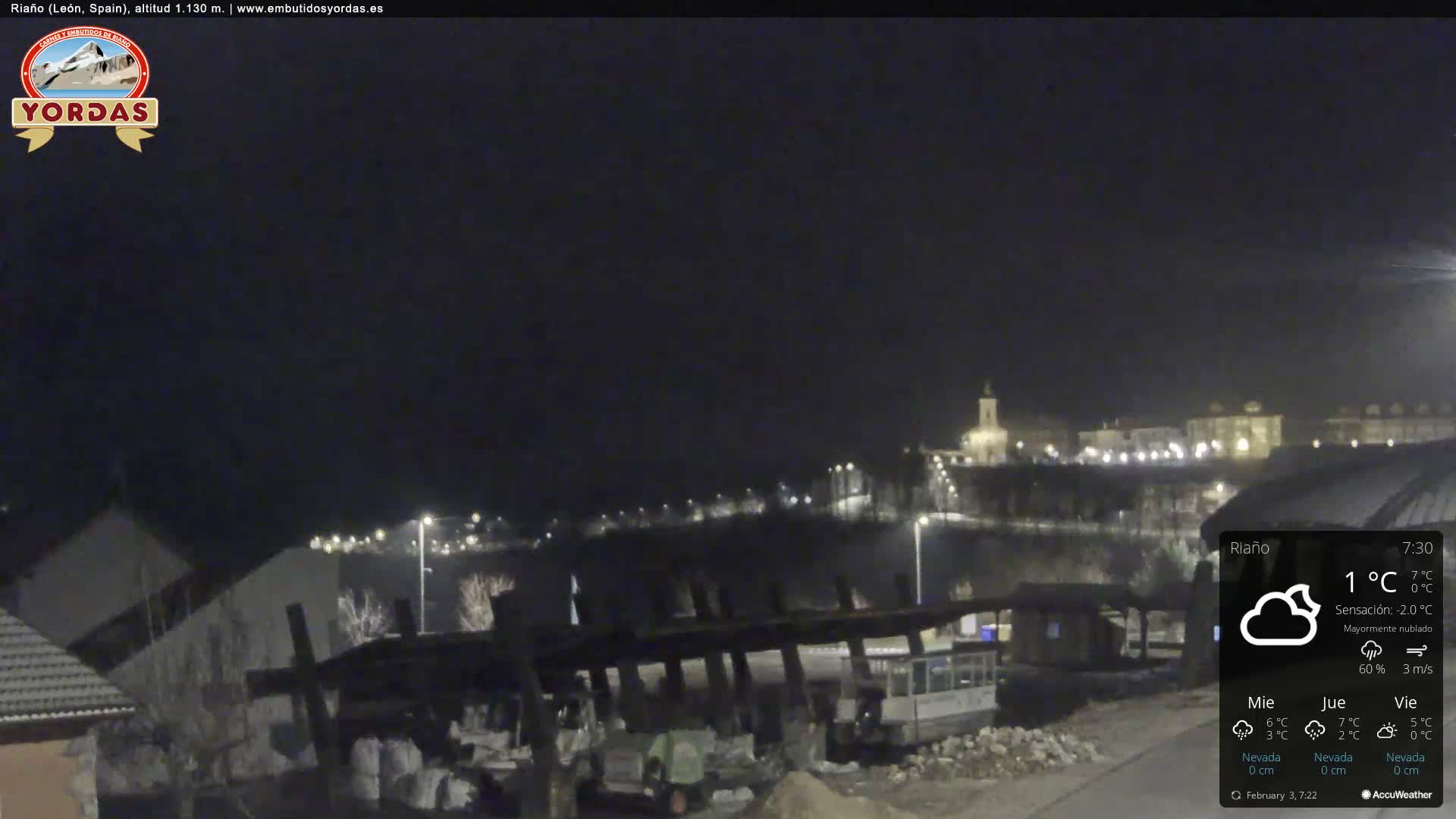 Yordas Peak (Pica Yordas) from Riaño Live Cam - León, Castile&León, Spain