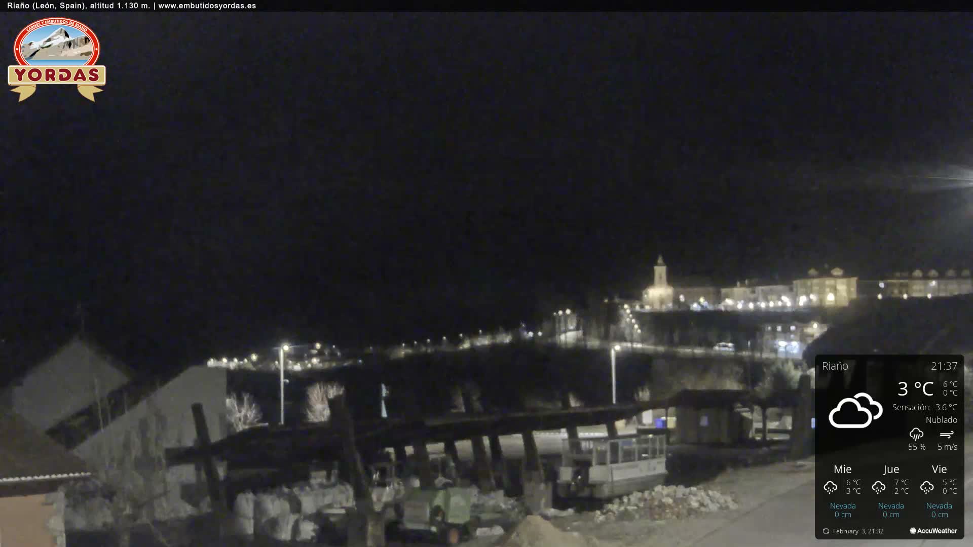 Yordas Peak (Pica Yordas) from Riaño Live Cam - León, Castile&León, Spain