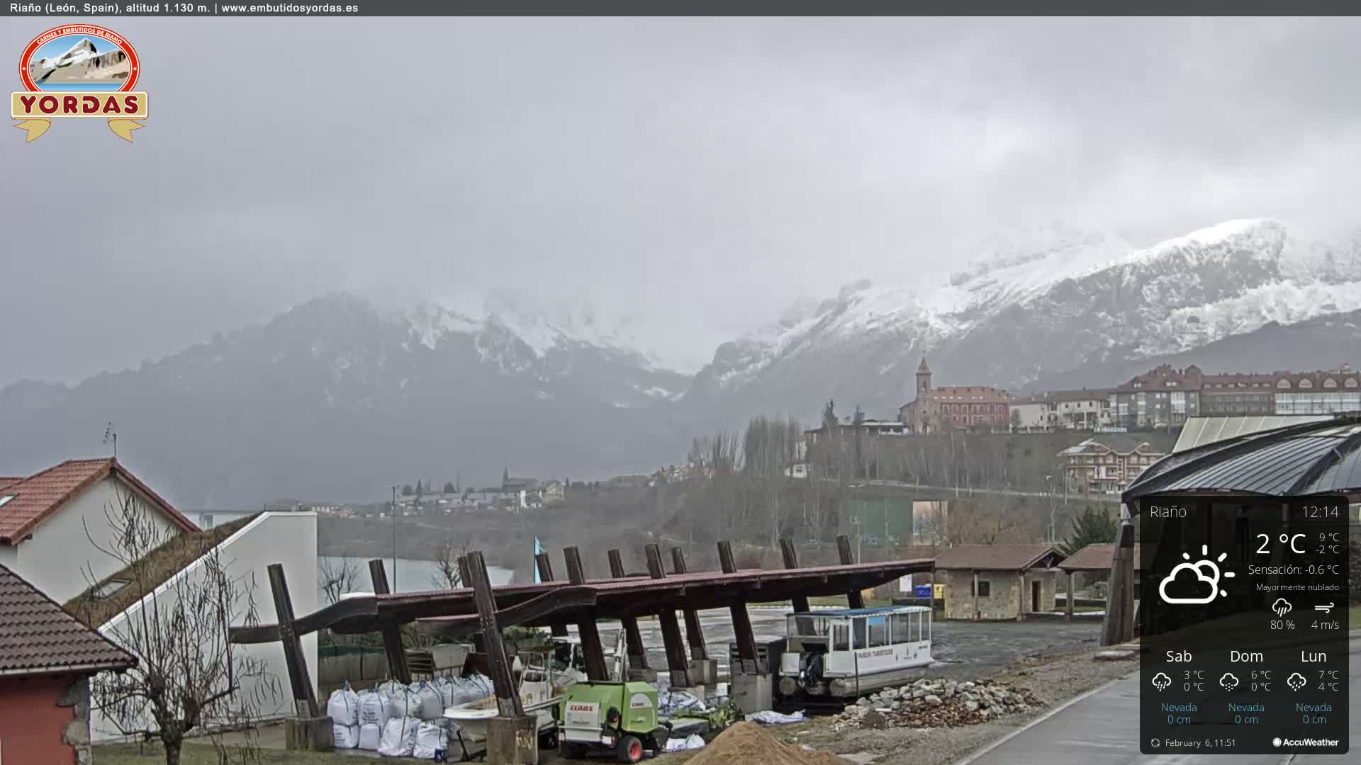 Yordas Peak (Pica Yordas) from Riaño Live Cam - León, Castile&León, Spain