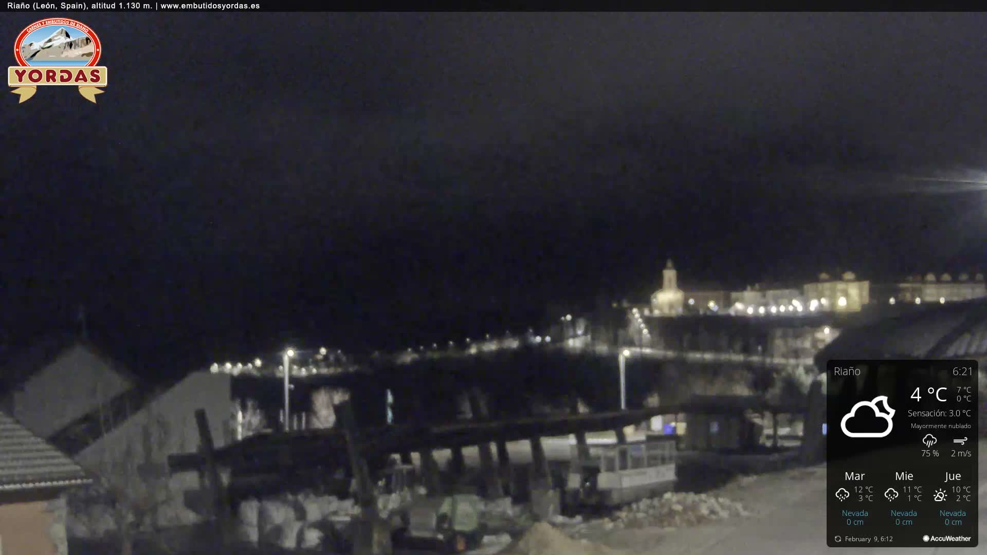Yordas Peak (Pica Yordas) from Riaño Live Cam - León, Castile&León, Spain