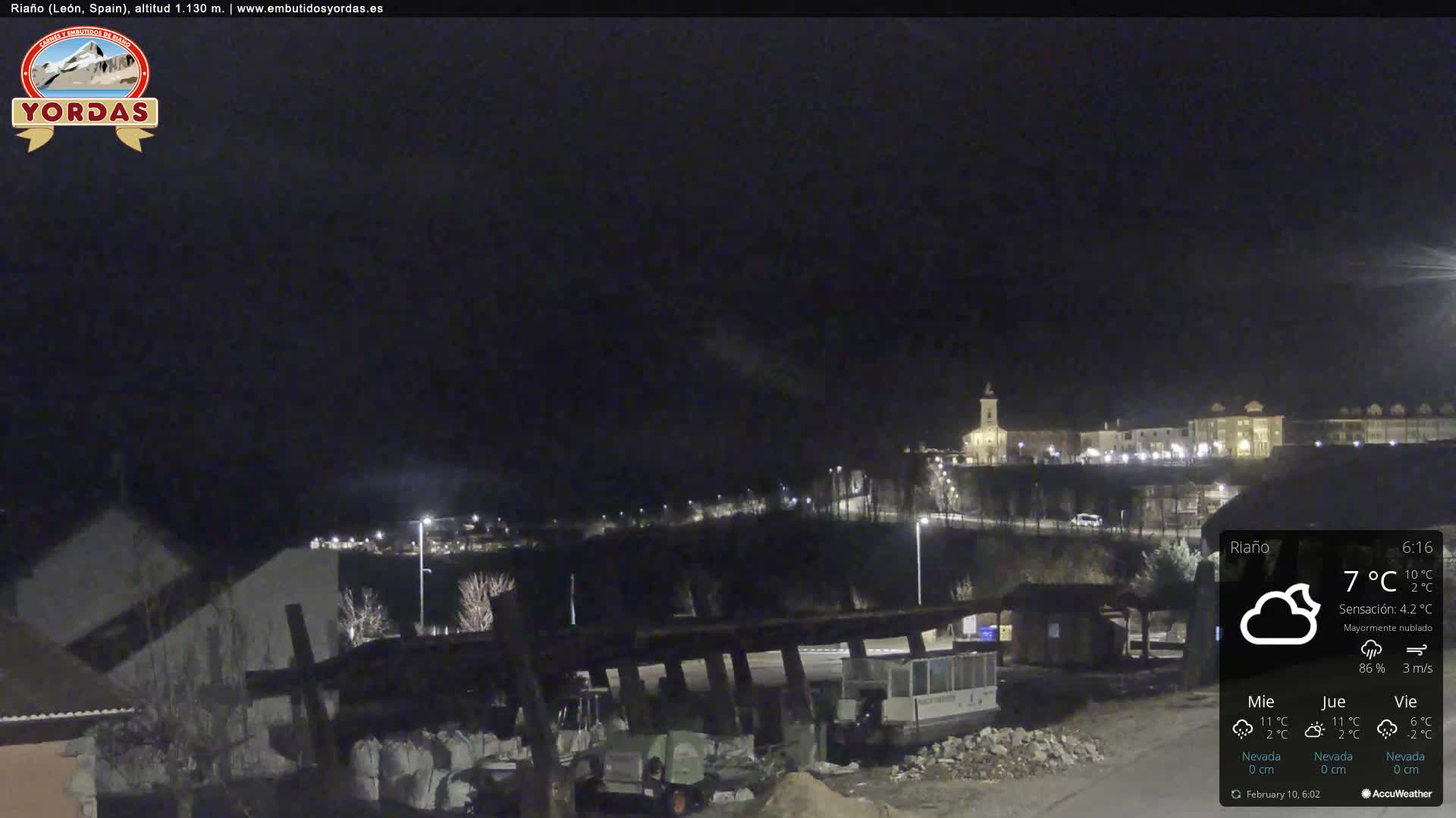 Yordas Peak (Pica Yordas) from Riaño Live Cam - León, Castile&León, Spain