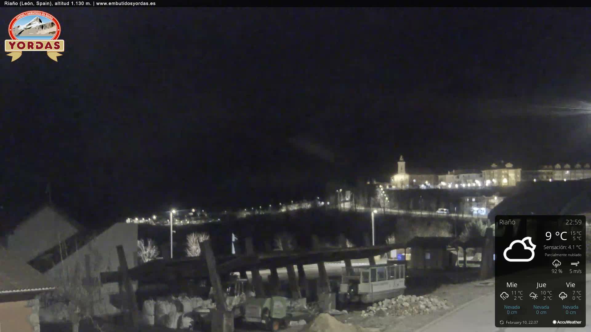 Yordas Peak (Pica Yordas) from Riaño Live Cam - León, Castile&León, Spain