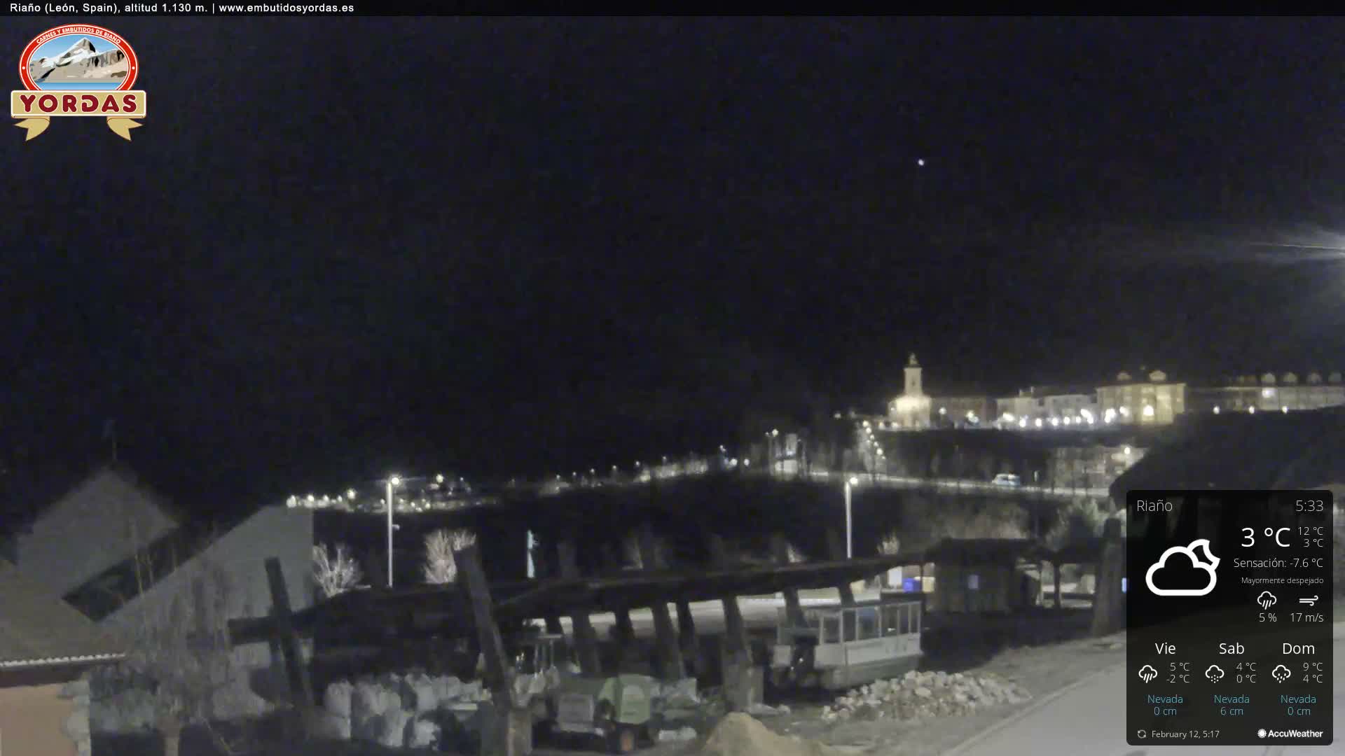 Yordas Peak (Pica Yordas) from Riaño Live Cam - León, Castile&León, Spain