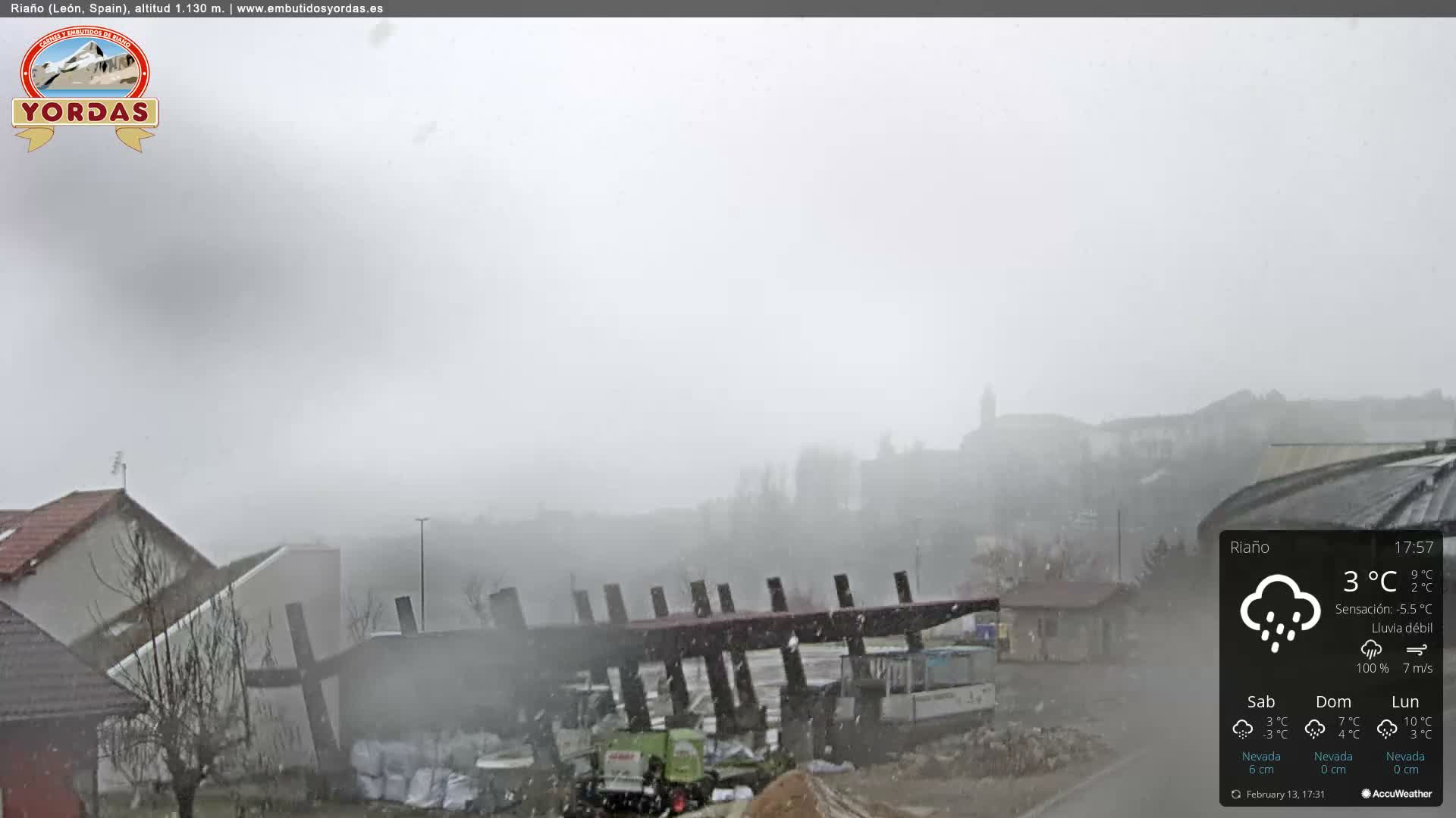 Yordas Peak (Pica Yordas) from Riaño Live Cam - León, Castile&León, Spain