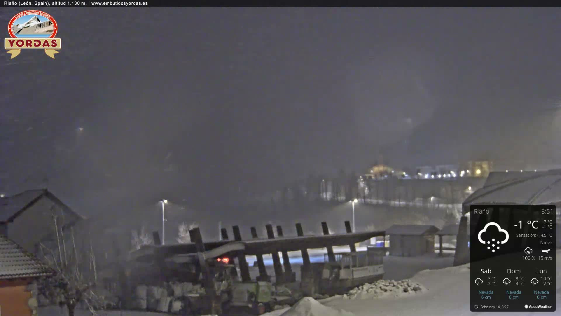 Yordas Peak (Pica Yordas) from Riaño Live Cam - León, Castile&León, Spain