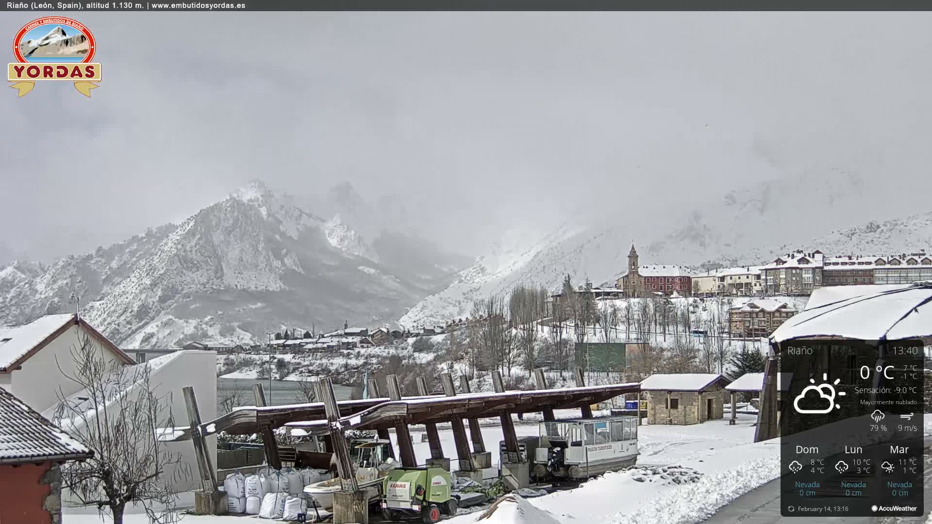 Yordas Peak (Pica Yordas) from Riaño Live Cam - León, Castile&León, Spain