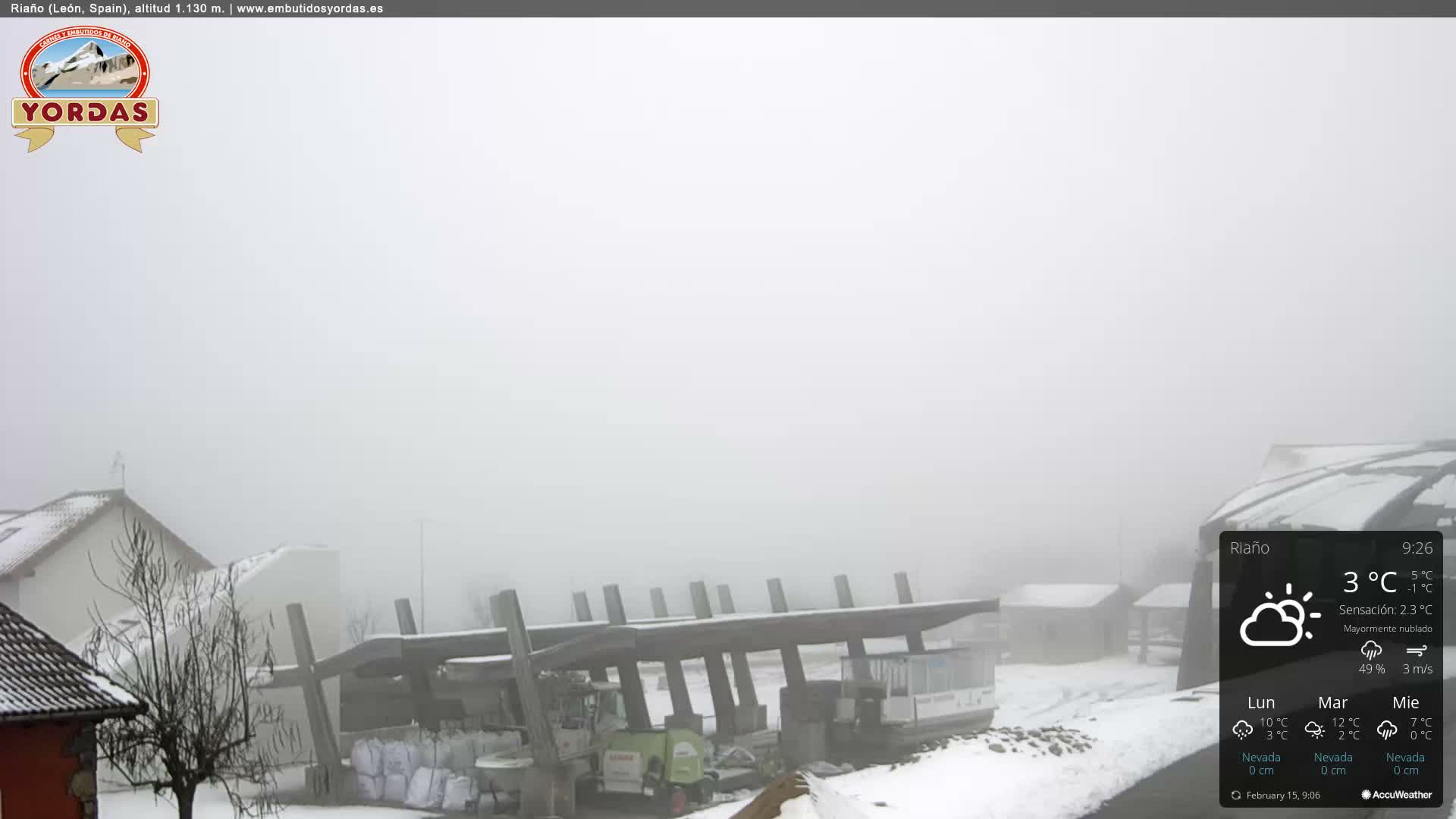 Yordas Peak (Pica Yordas) from Riaño Live Cam - León, Castile&León, Spain