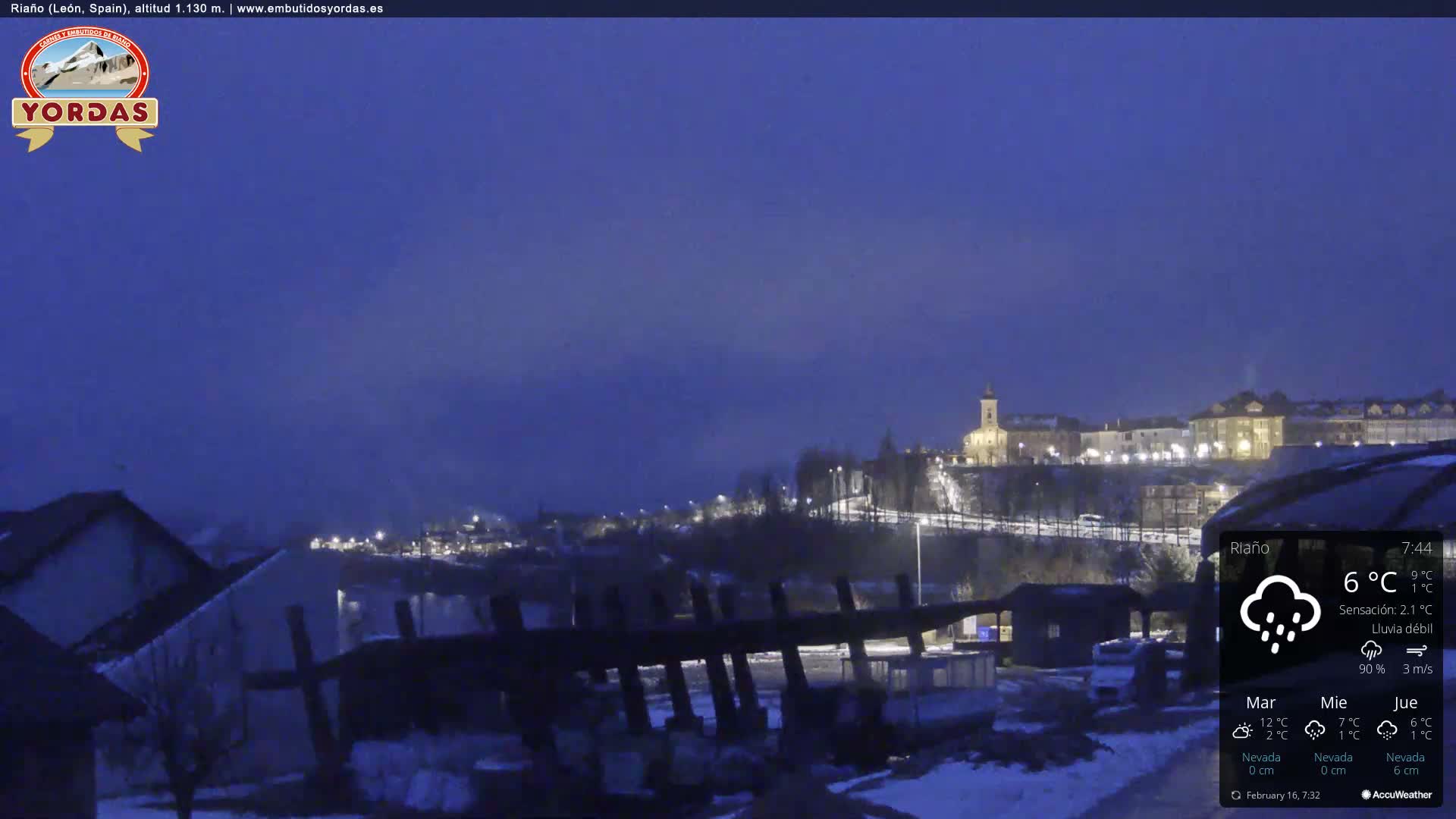 Yordas Peak (Pica Yordas) from Riaño Live Cam - León, Castile&León, Spain