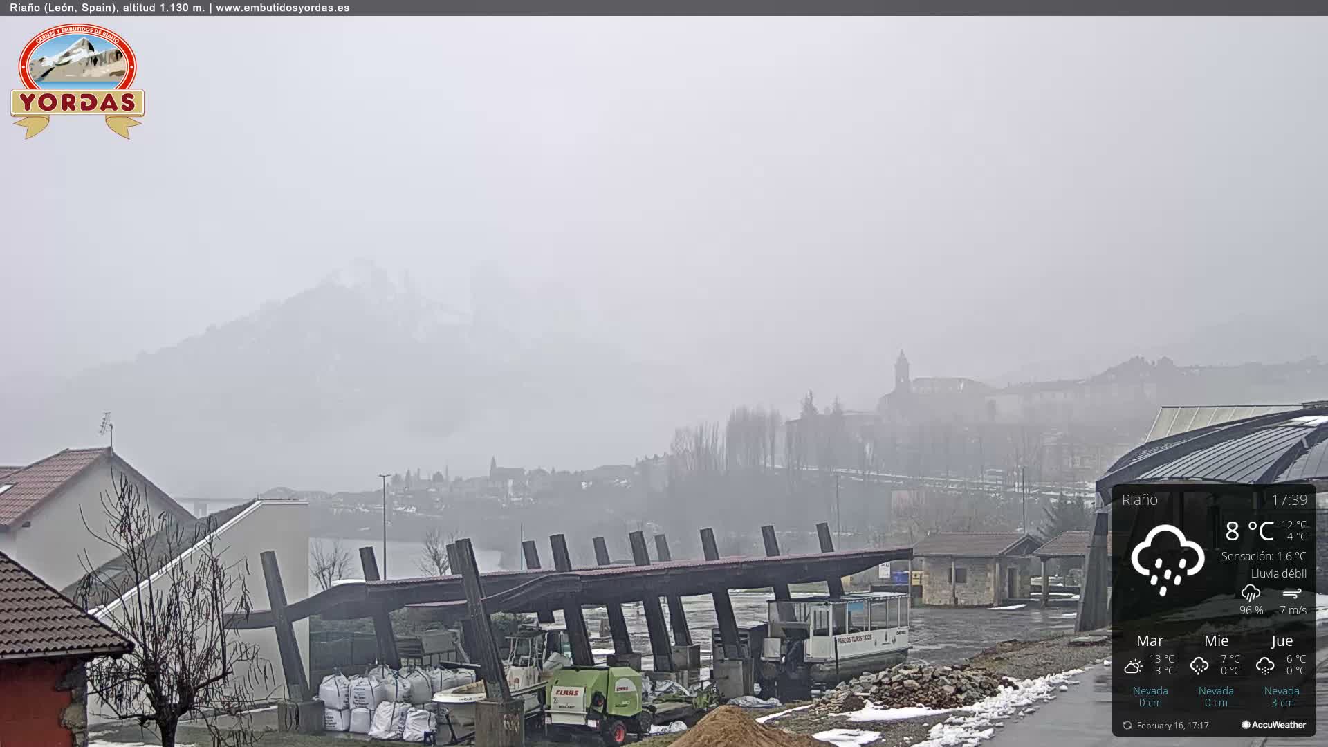 Yordas Peak (Pica Yordas) from Riaño Live Cam - León, Castile&León, Spain