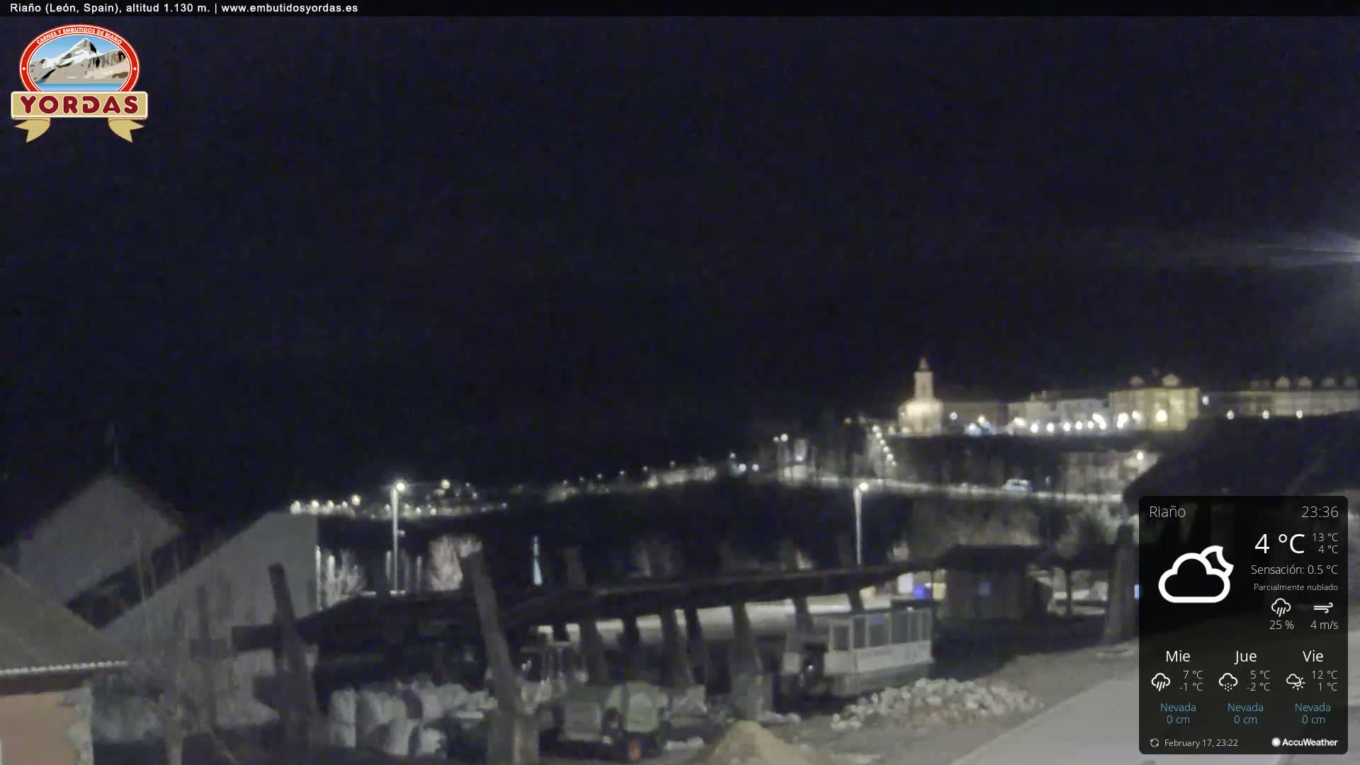 Yordas Peak (Pica Yordas) from Riaño Live Cam - León, Castile&León, Spain