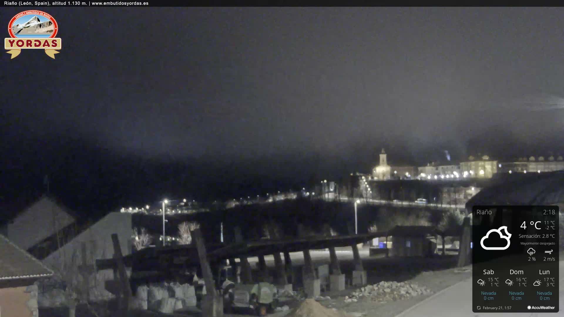 Yordas Peak (Pica Yordas) from Riaño Live Cam - León, Castile&León, Spain