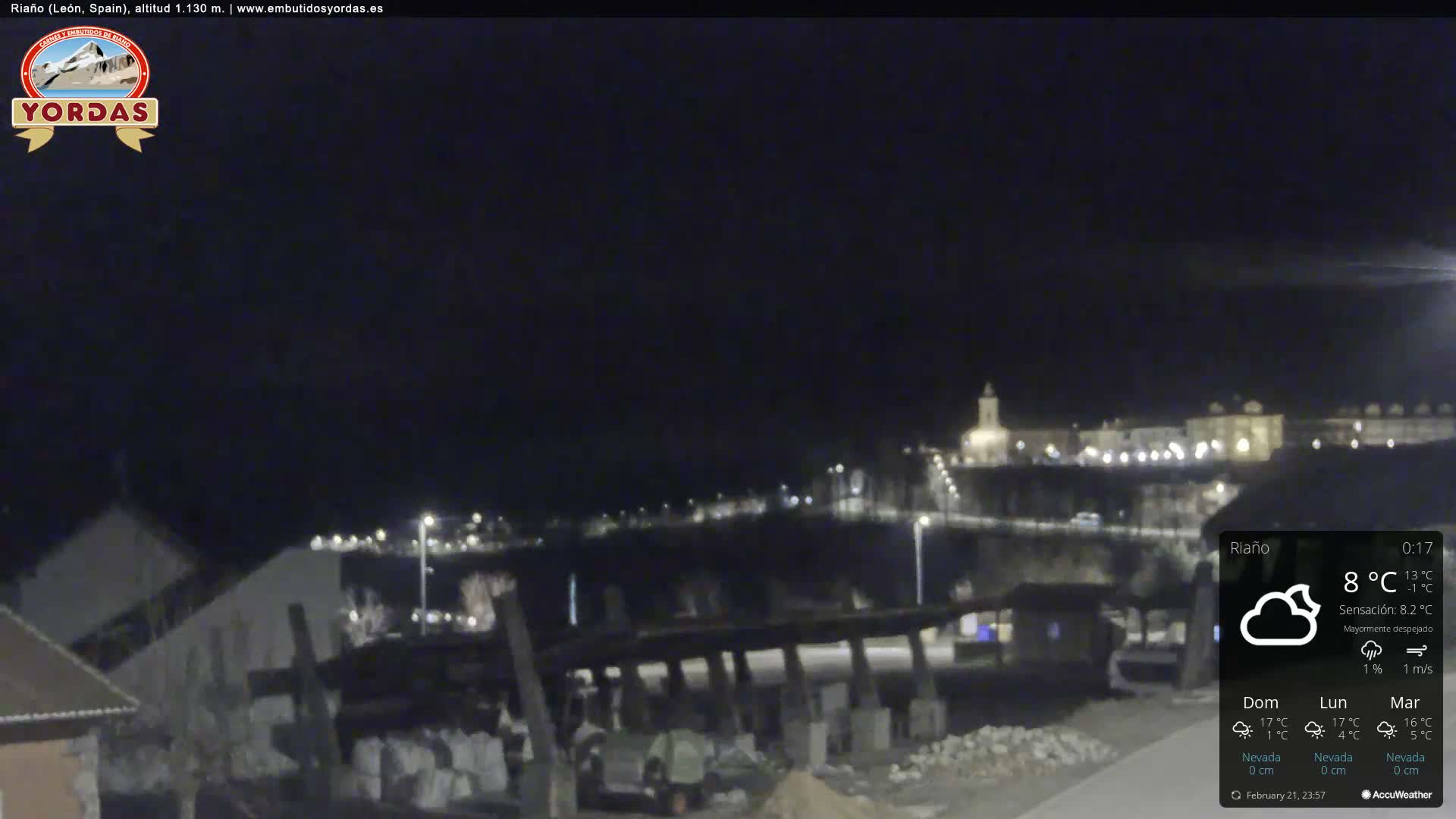 Yordas Peak (Pica Yordas) from Riaño Live Cam - León, Castile&León, Spain