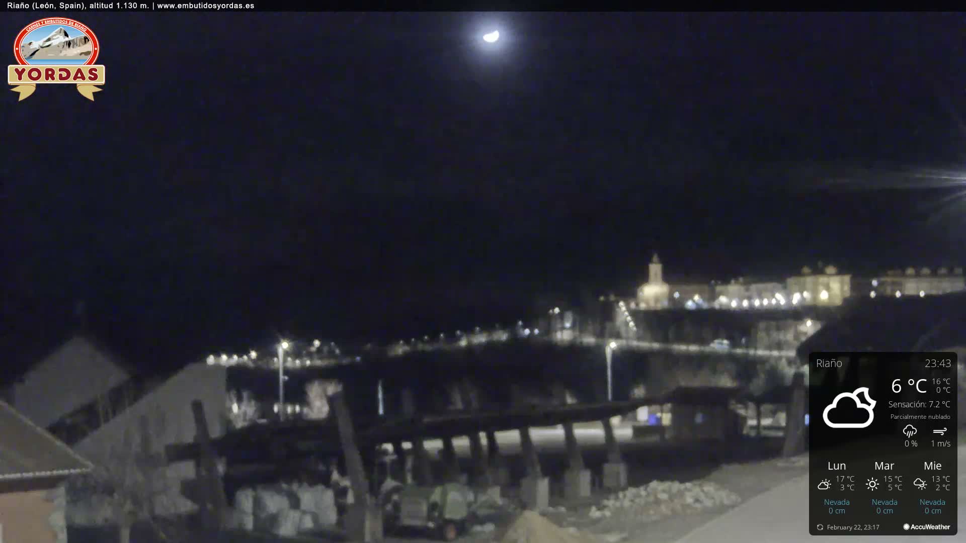 Yordas Peak (Pica Yordas) from Riaño Live Cam - León, Castile&León, Spain