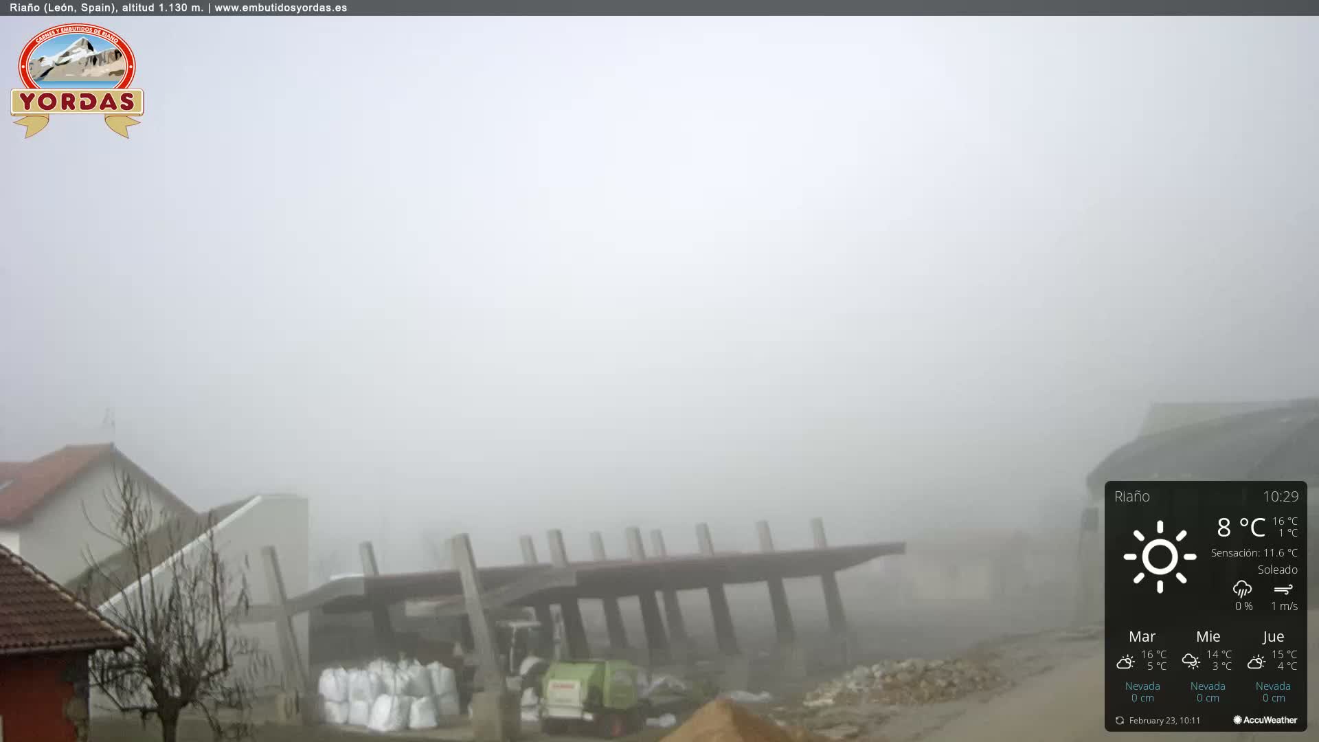 Yordas Peak (Pica Yordas) from Riaño Live Cam - León, Castile&León, Spain