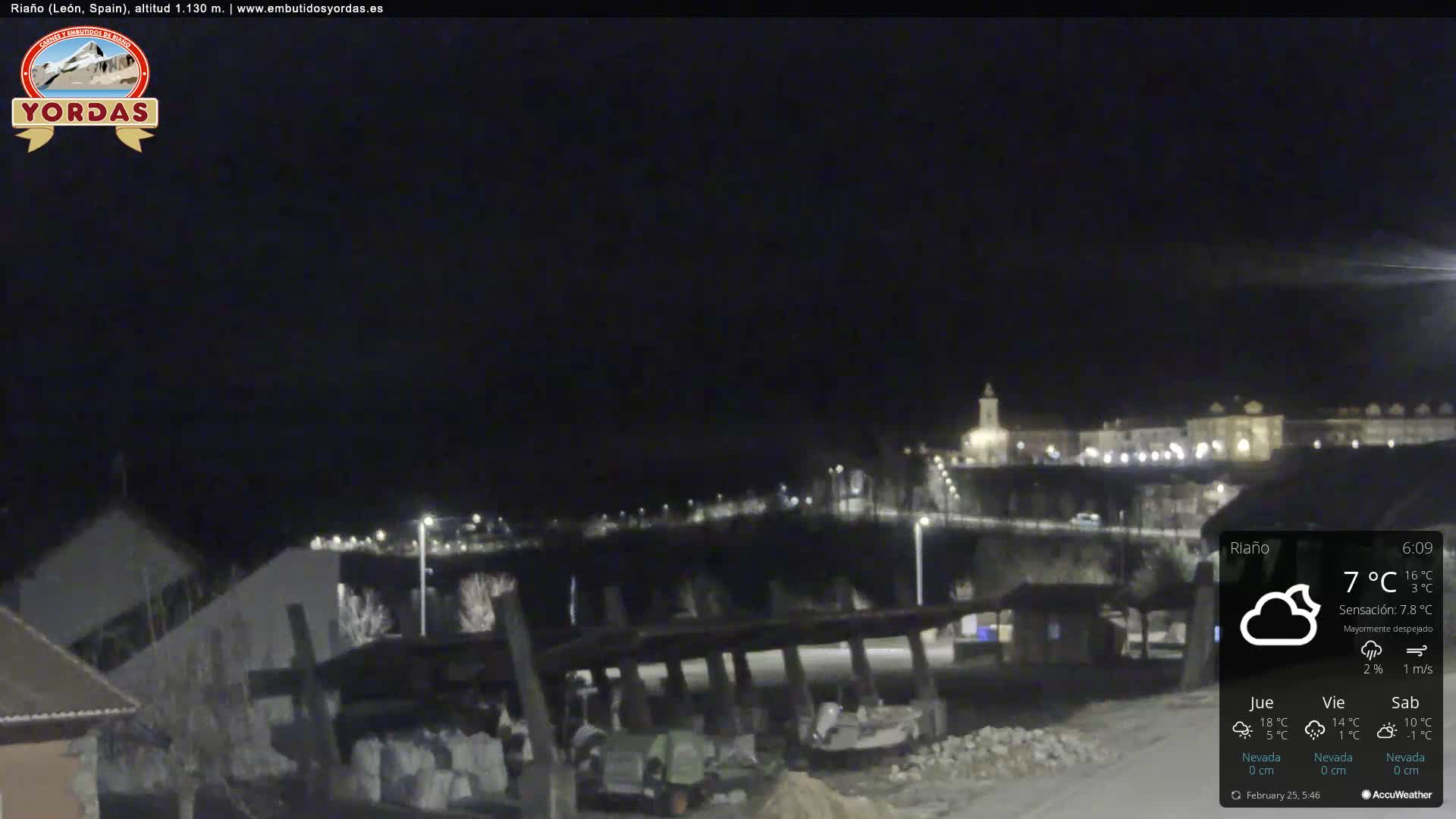 Yordas Peak (Pica Yordas) from Riaño Live Cam - León, Castile&León, Spain