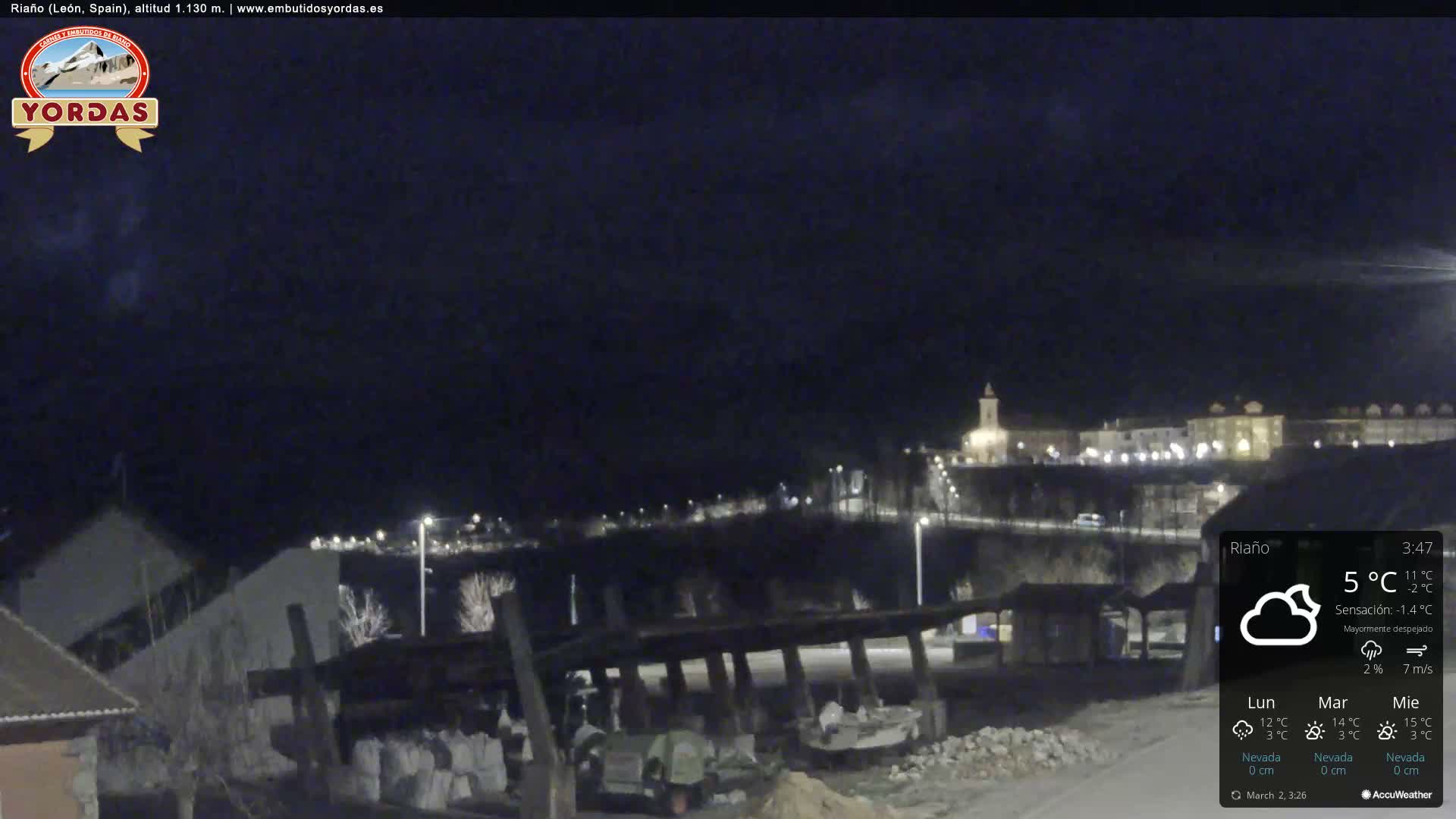 Yordas Peak (Pica Yordas) from Riaño Live Cam - León, Castile&León, Spain
