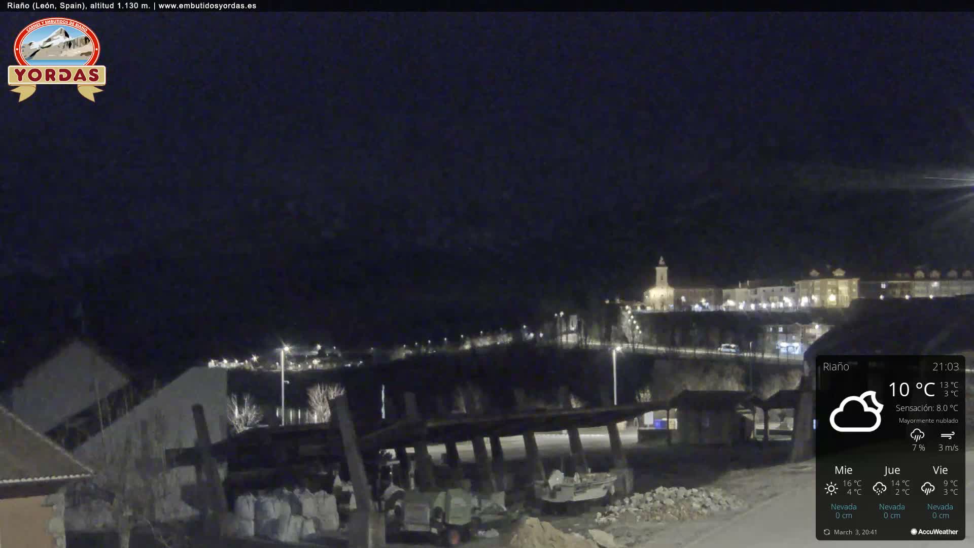 Yordas Peak (Pica Yordas) from Riaño Live Cam - León, Castile&León, Spain