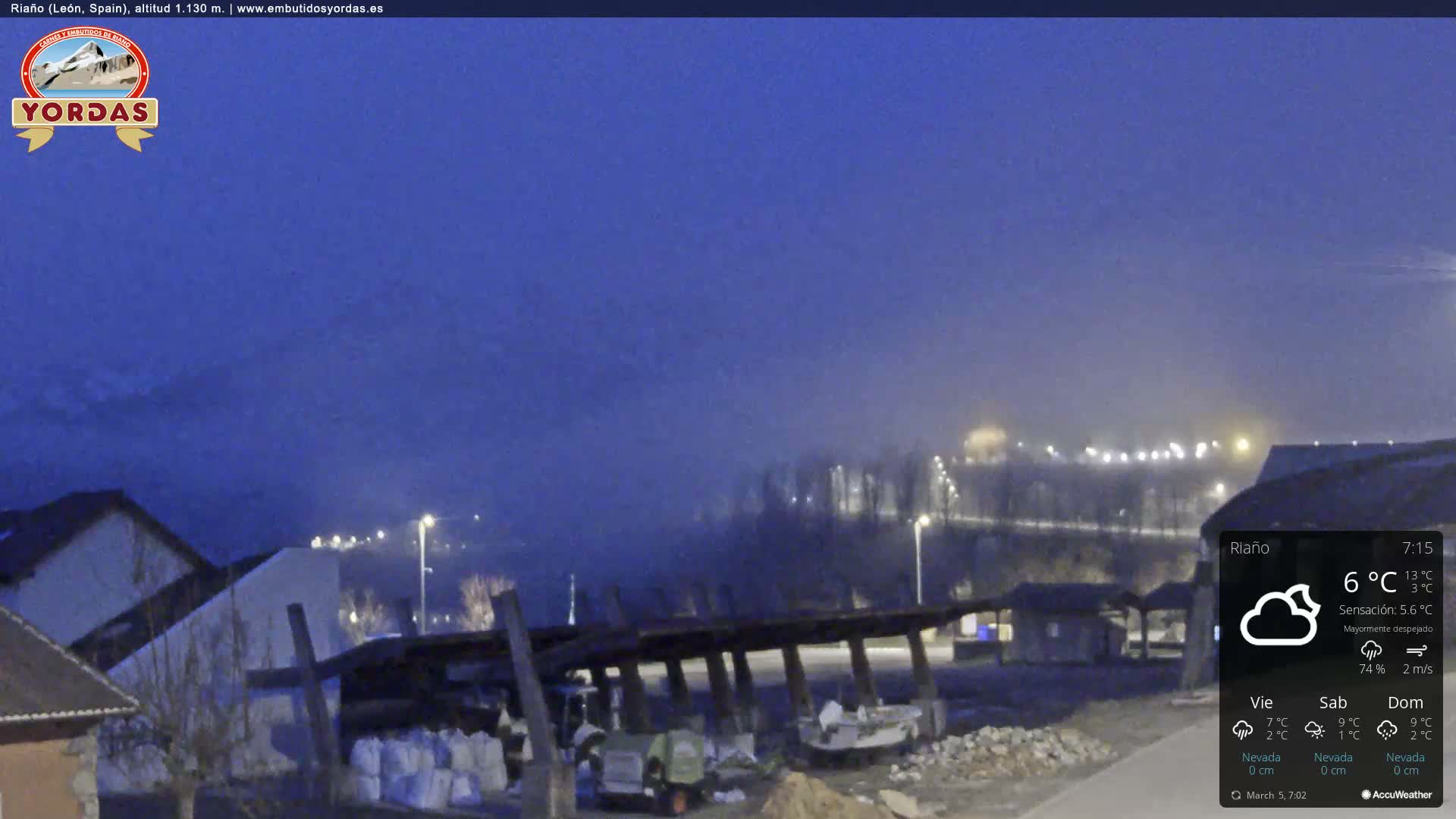 Yordas Peak (Pica Yordas) from Riaño Live Cam - León, Castile&León, Spain
