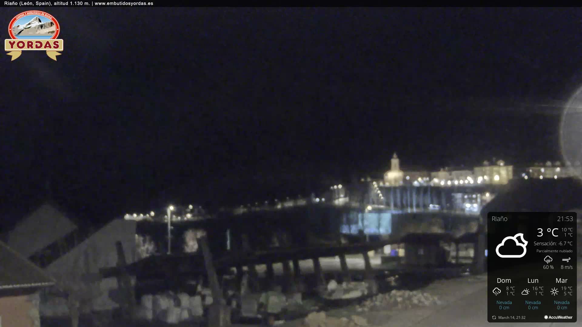 Yordas Peak (Pica Yordas) from Riaño Live Cam - León, Castile&León, Spain