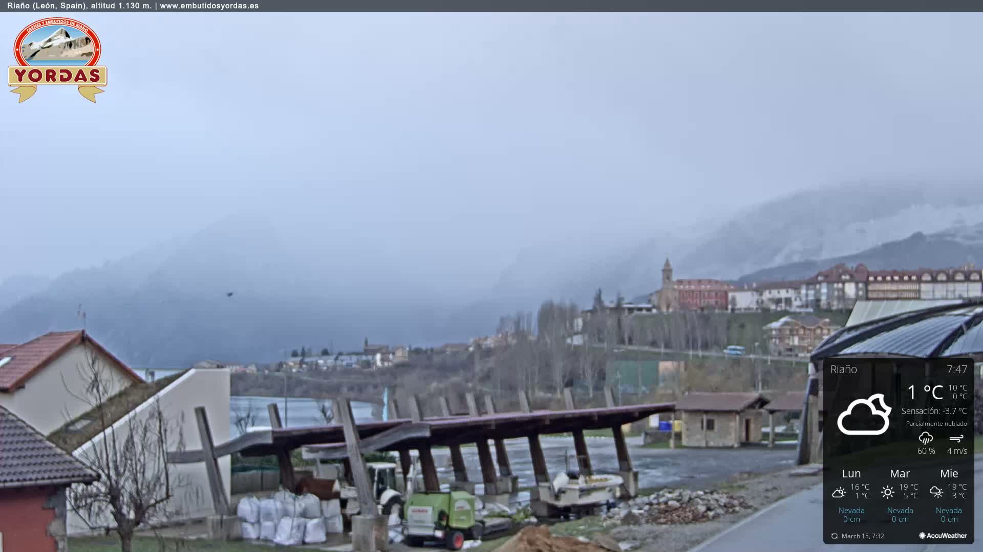 Yordas Peak (Pica Yordas) from Riaño Live Cam - León, Castile&León, Spain