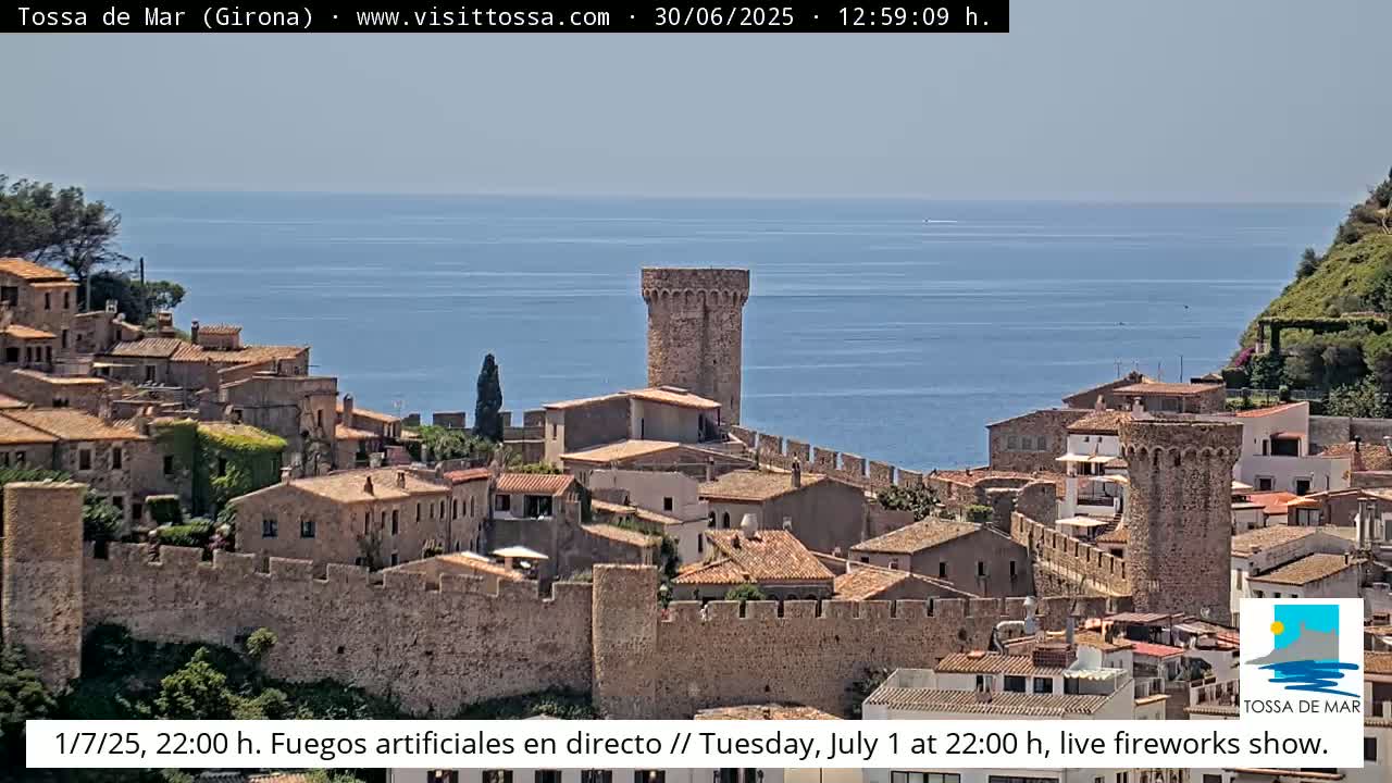 Tossa de Mar Landscape Live Cam - Girona, Catalonia, Spain