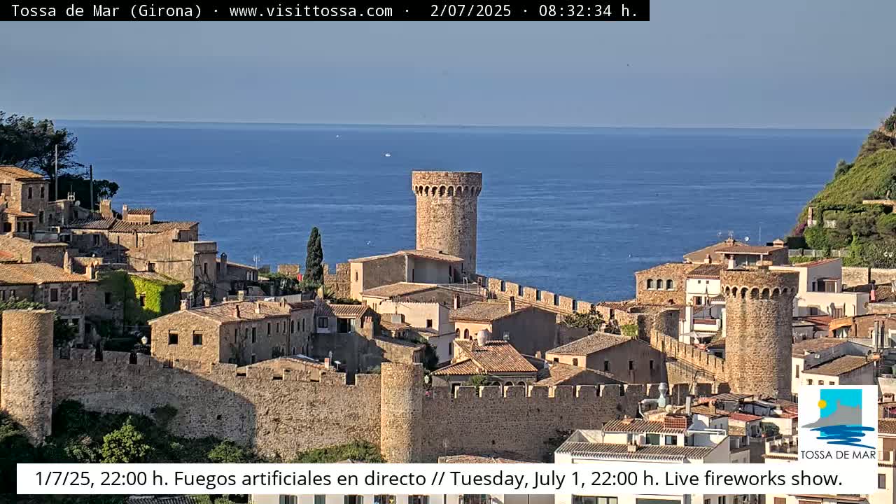 Tossa de Mar Landscape Live Cam - Girona, Catalonia, Spain
