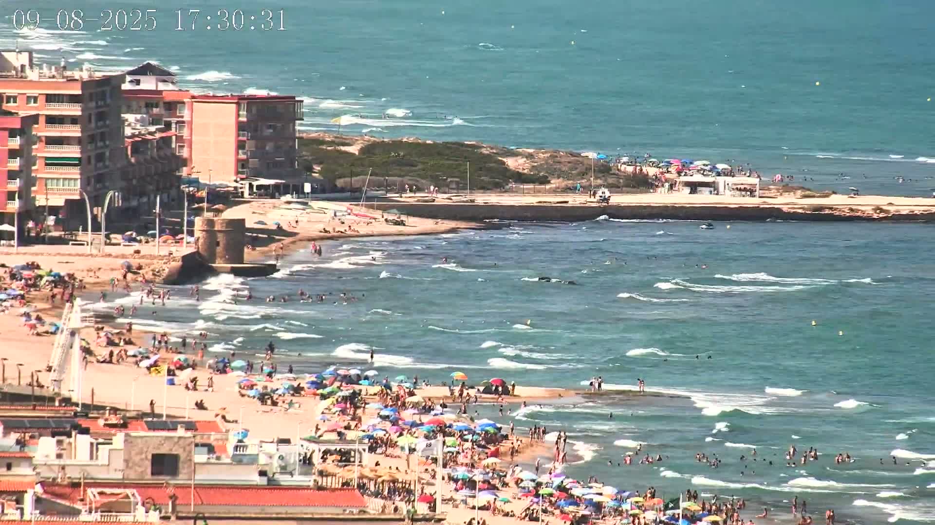 Torrevieja Playa de La Mata Beach Live Cam - Alicante, Valencia, Spain