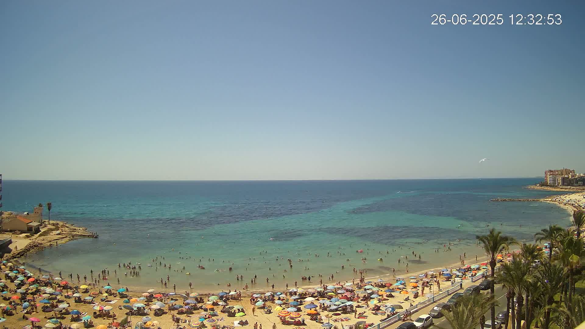 Torrevieja Los Locos Beach Live Cam - Alicante, Valencia, Spain