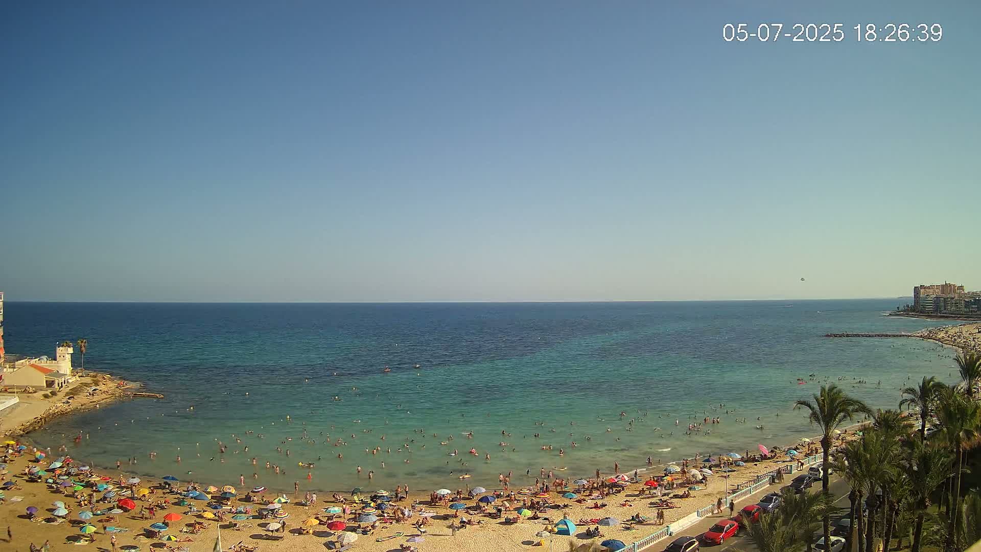 Torrevieja Los Locos Beach Live Cam - Alicante, Valencia, Spain