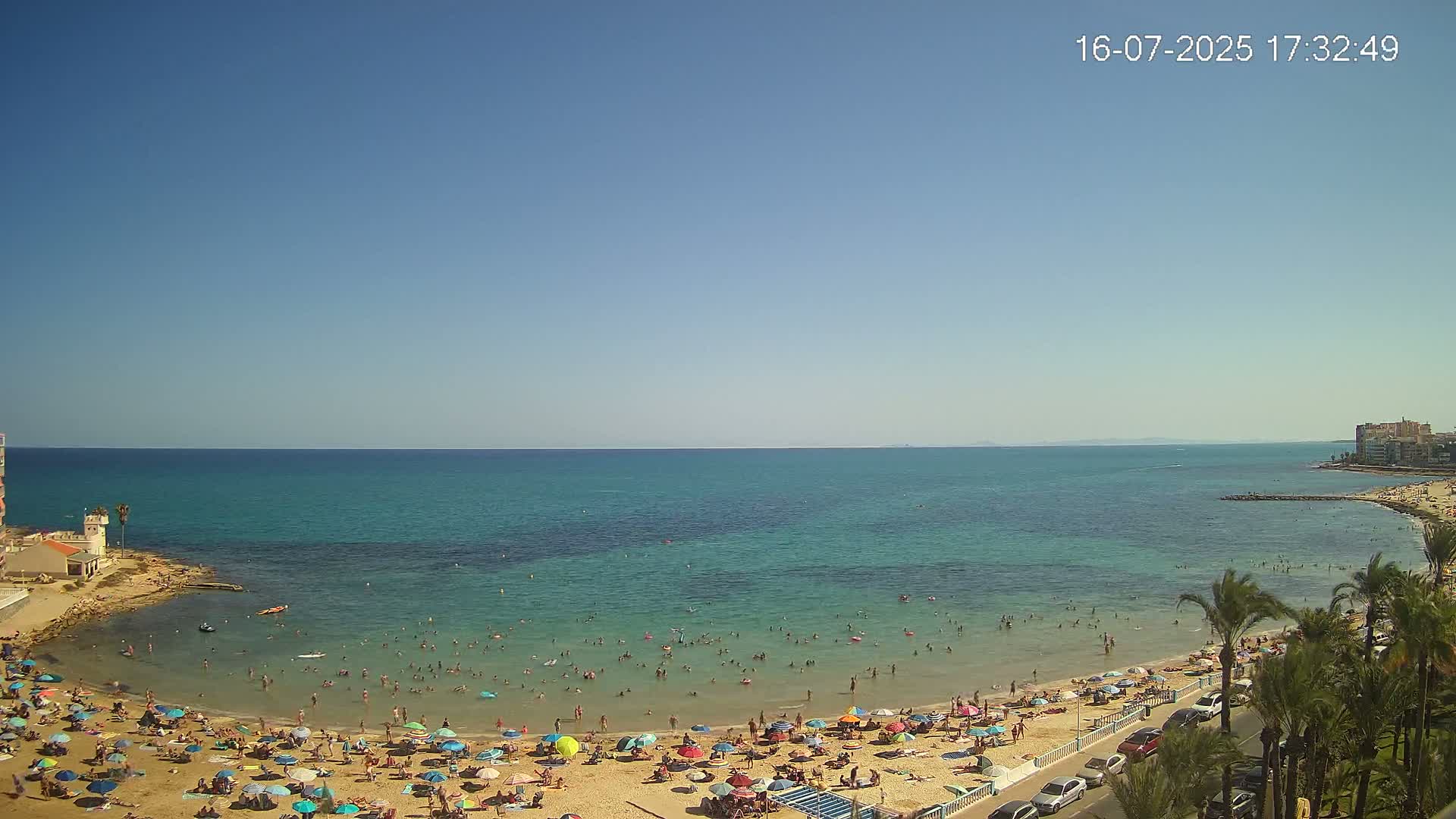 Torrevieja Los Locos Beach Live Cam - Alicante, Valencia, Spain