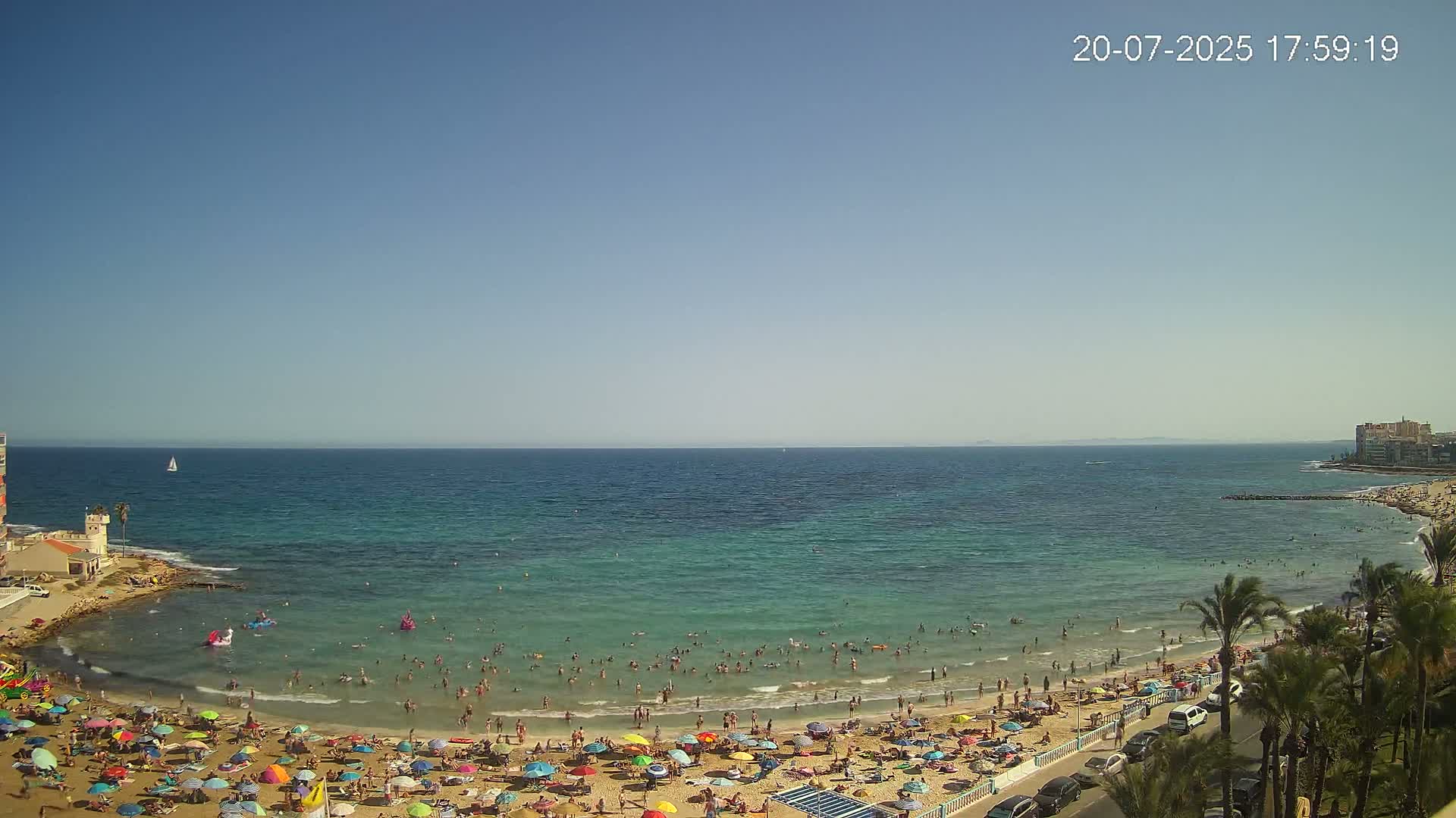 Torrevieja Los Locos Beach Live Cam - Alicante, Valencia, Spain